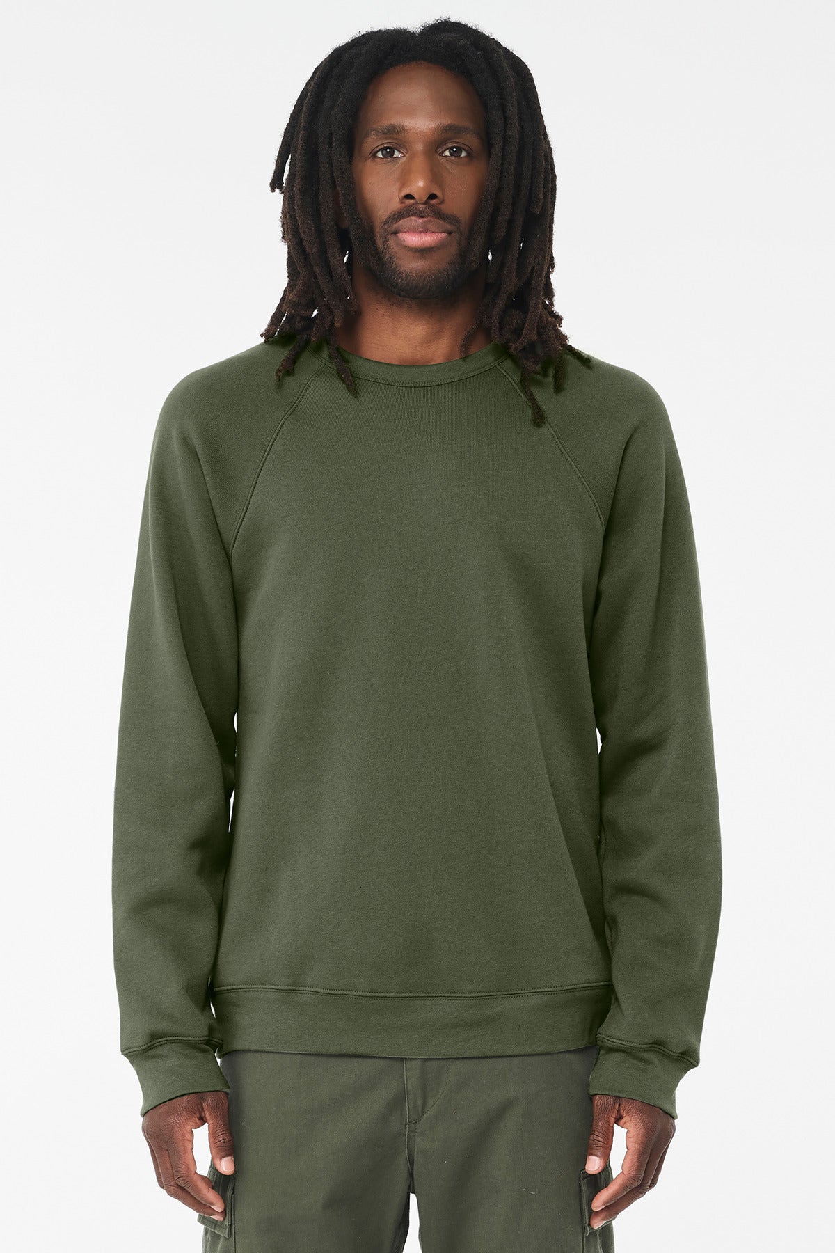 Custom Embroidery or DTF Print - BELLA+CANVAS  ®  Unisex Sponge Fleece Raglan Sweatshirt. BC3901