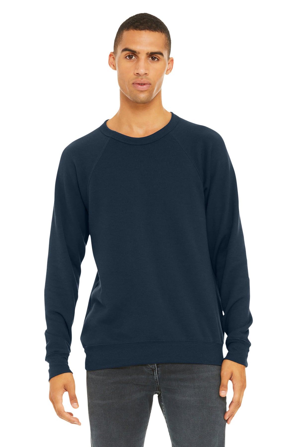 Custom Embroidery or DTF Print - BELLA+CANVAS  ®  Unisex Sponge Fleece Raglan Sweatshirt. BC3901
