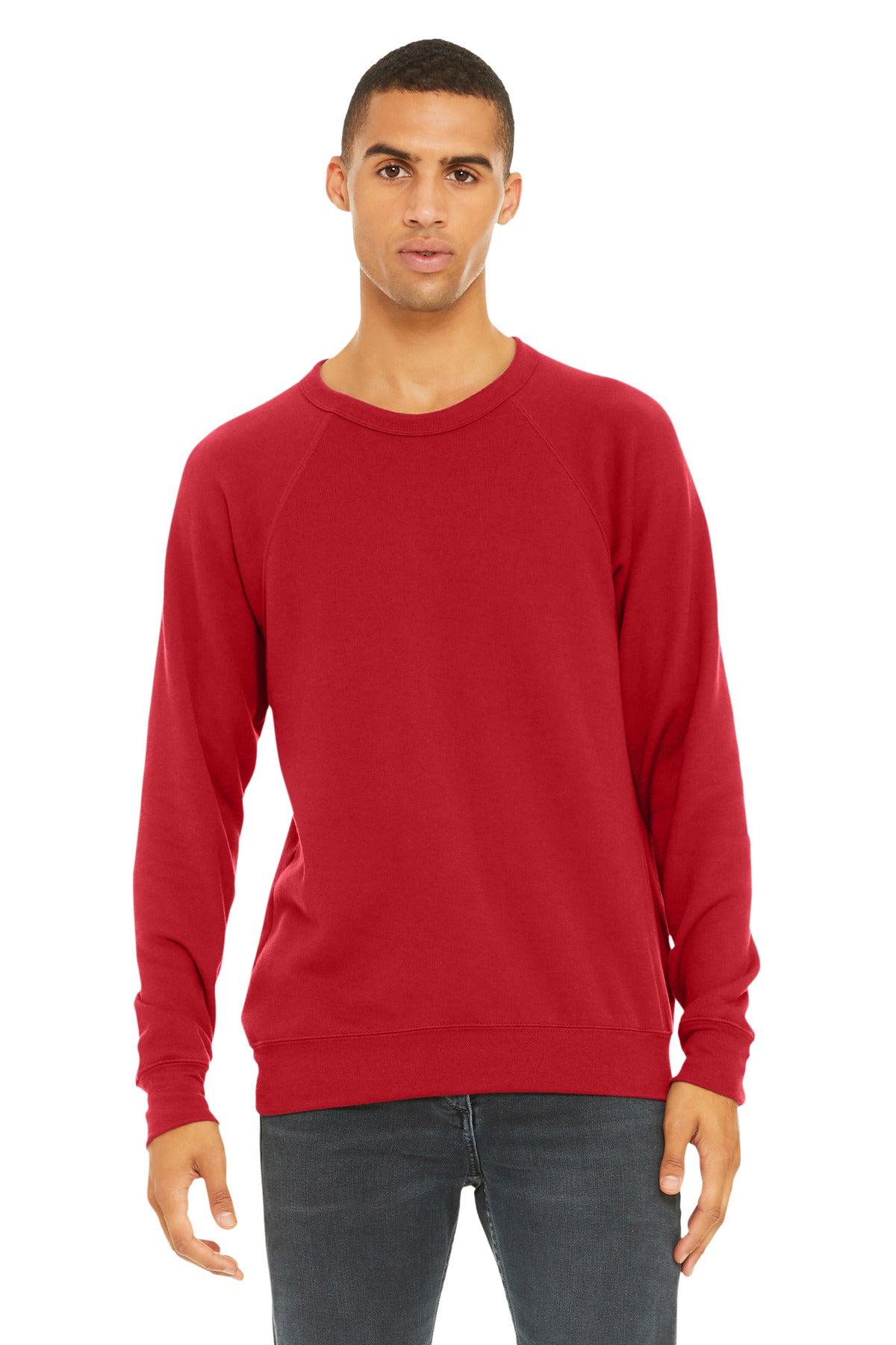 Custom Embroidery or DTF Print - BELLA+CANVAS  ®  Unisex Sponge Fleece Raglan Sweatshirt. BC3901