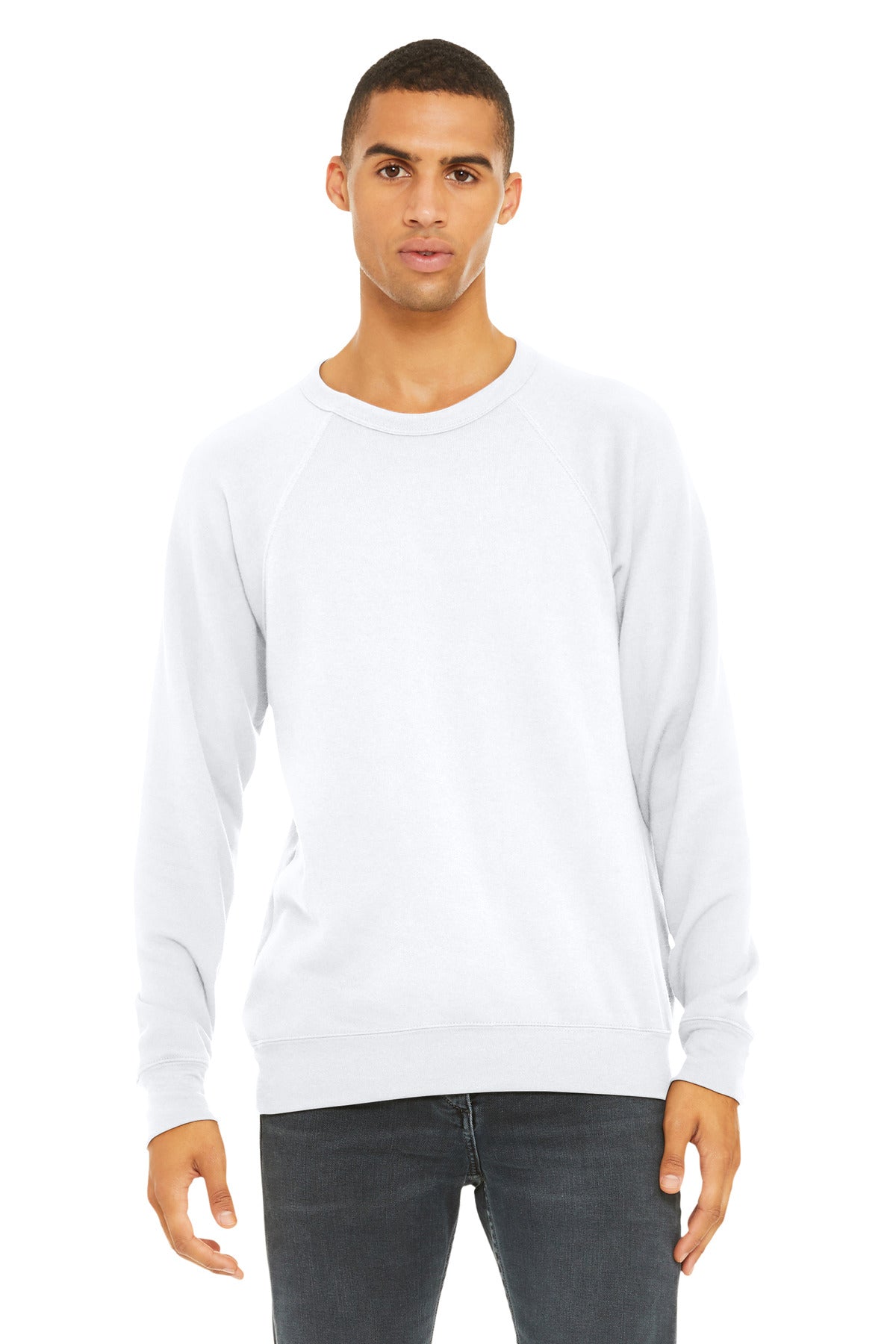 Custom Embroidery or DTF Print - BELLA+CANVAS  ®  Unisex Sponge Fleece Raglan Sweatshirt. BC3901