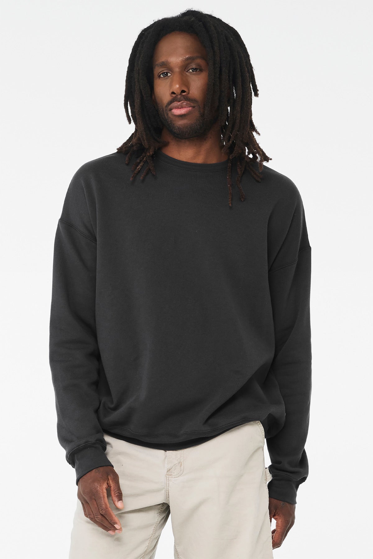 Custom Embroidery or DTF Print - BELLA+CANVAS  ®  Unisex Sponge Fleece Drop Shoulder Sweatshirt. BC3945