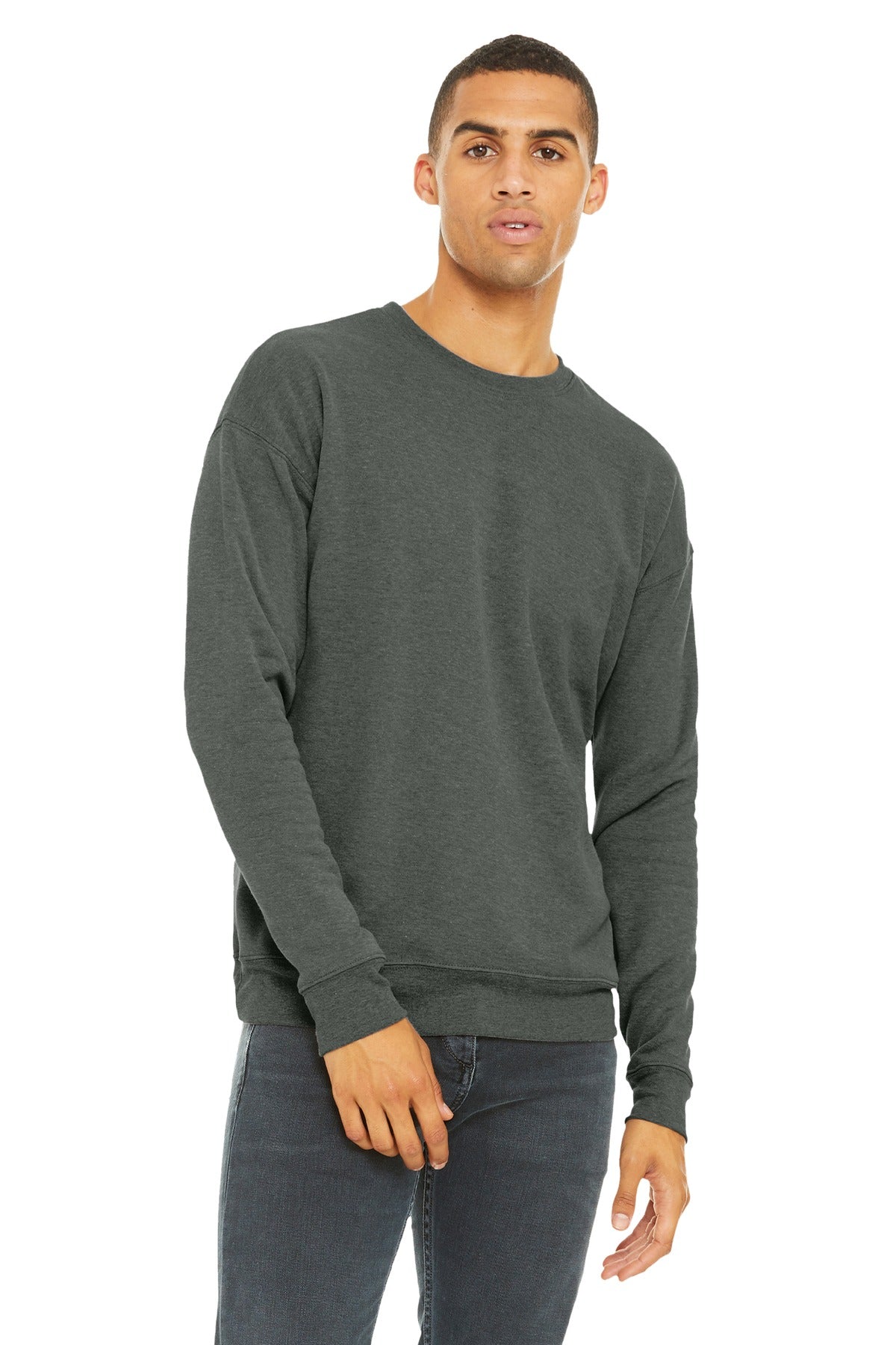 Custom Embroidery or DTF Print - BELLA+CANVAS  ®  Unisex Sponge Fleece Drop Shoulder Sweatshirt. BC3945