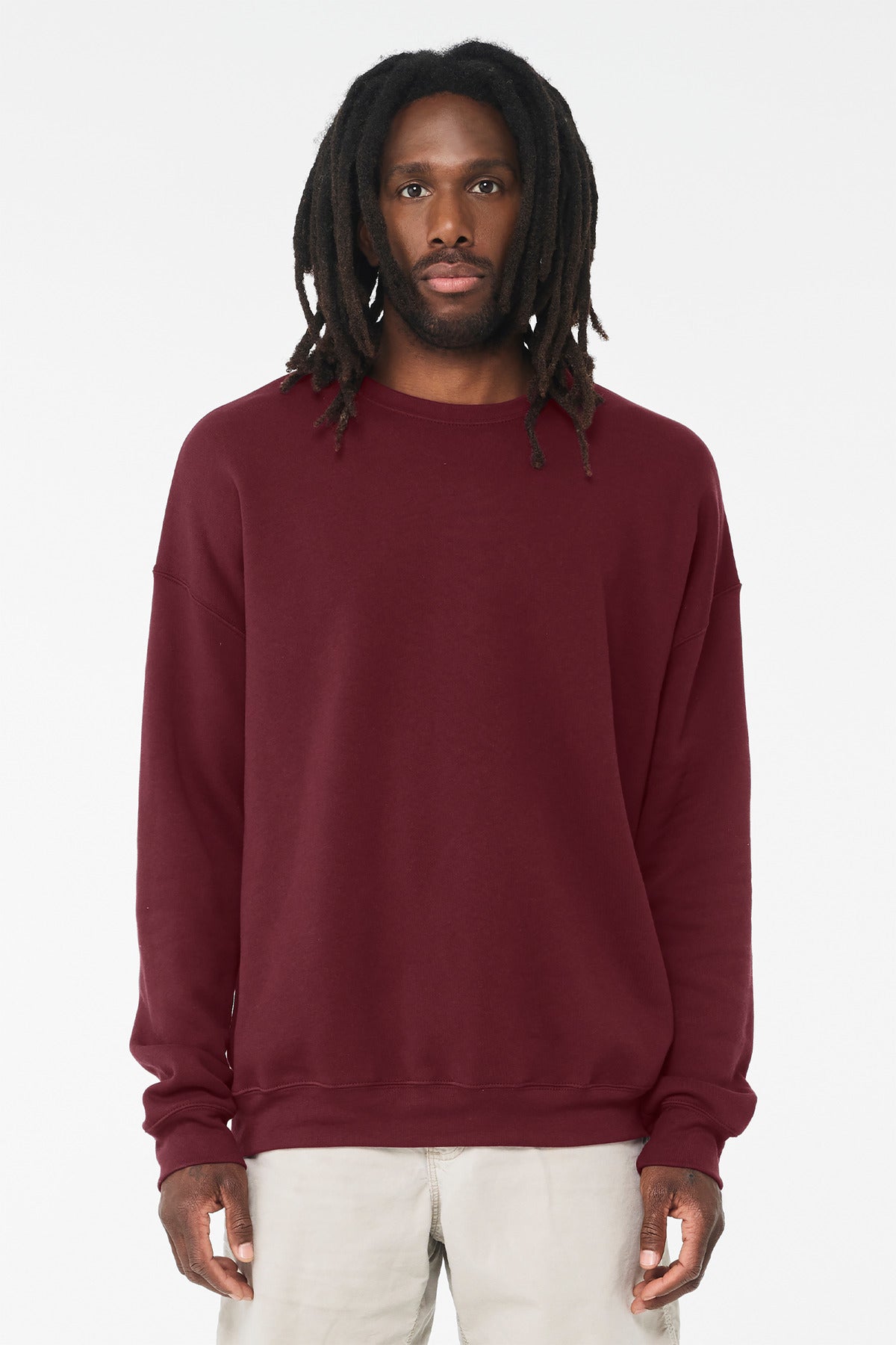 Custom Embroidery or DTF Print - BELLA+CANVAS  ®  Unisex Sponge Fleece Drop Shoulder Sweatshirt. BC3945