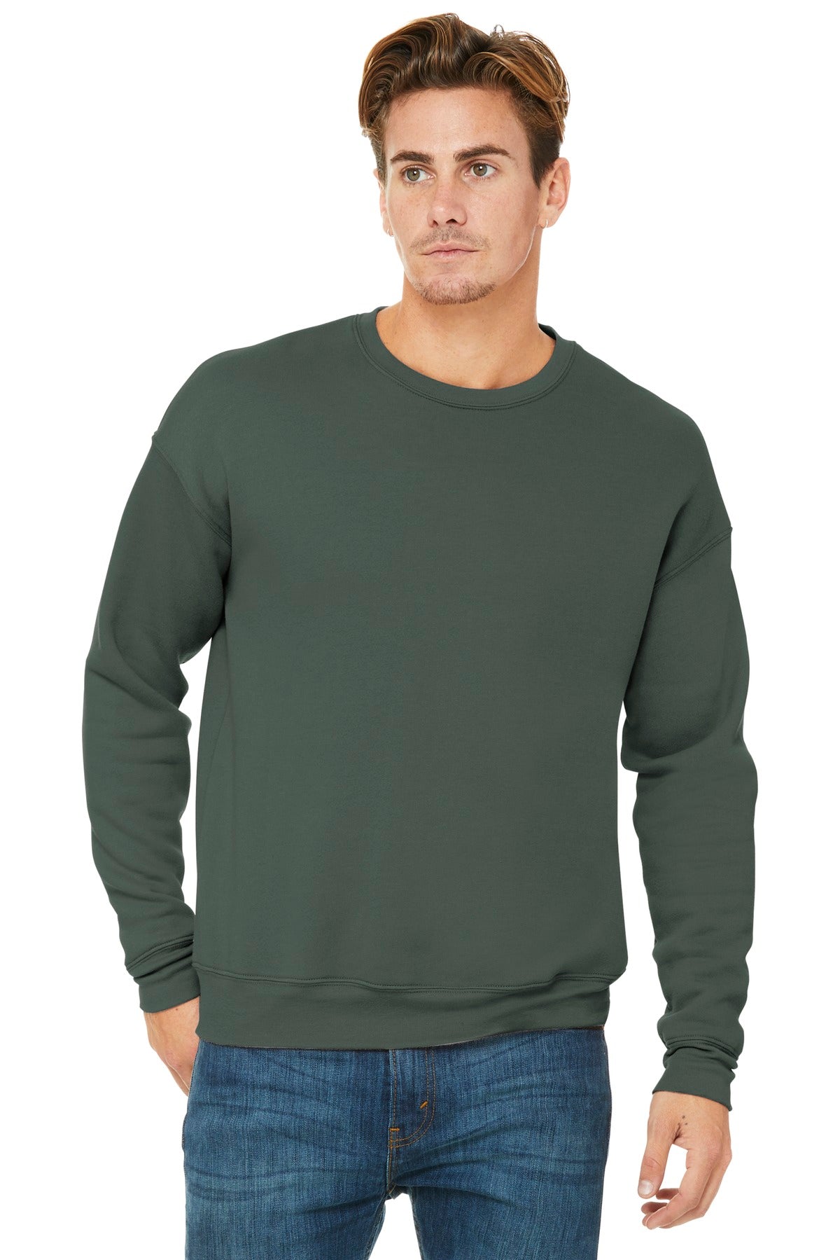 Custom Embroidery or DTF Print - BELLA+CANVAS  ®  Unisex Sponge Fleece Drop Shoulder Sweatshirt. BC3945