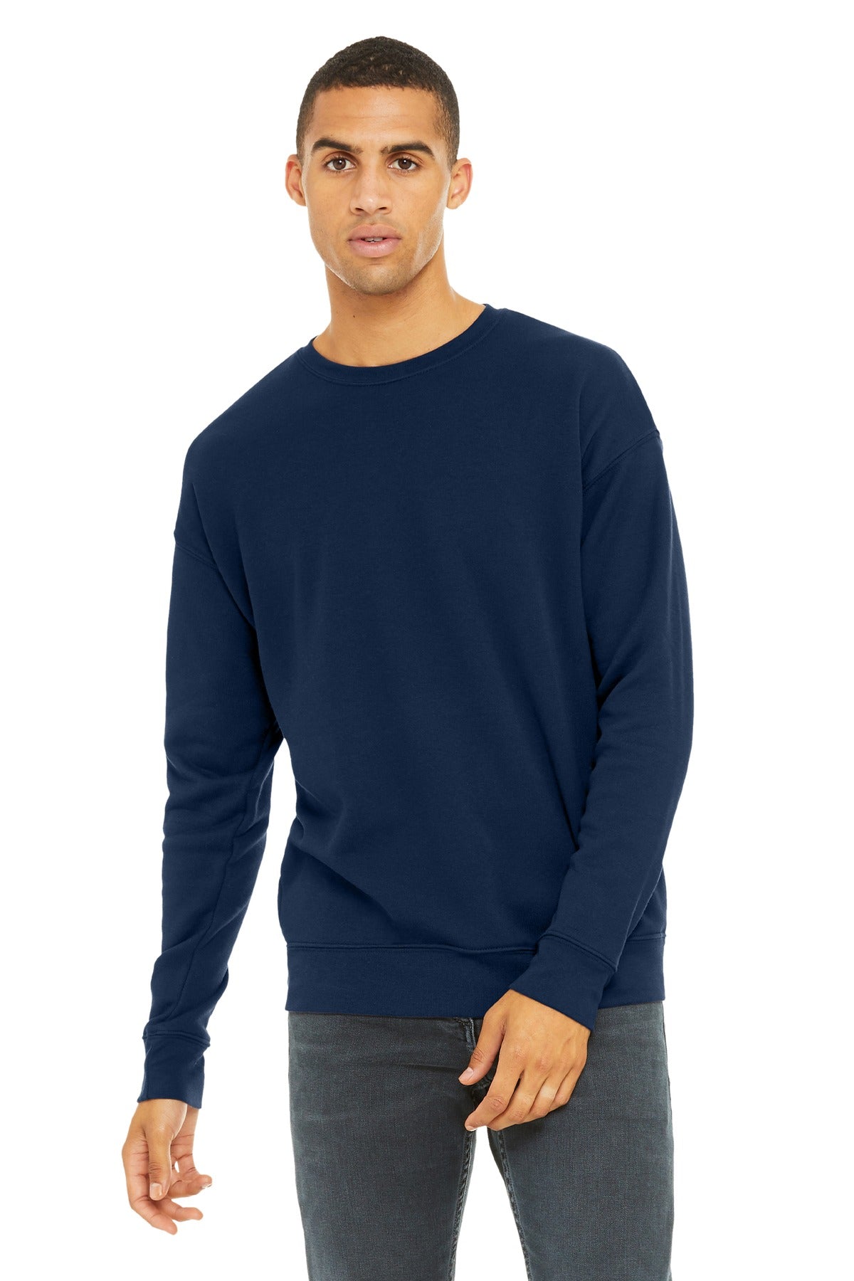 Custom Embroidery or DTF Print - BELLA+CANVAS  ®  Unisex Sponge Fleece Drop Shoulder Sweatshirt. BC3945