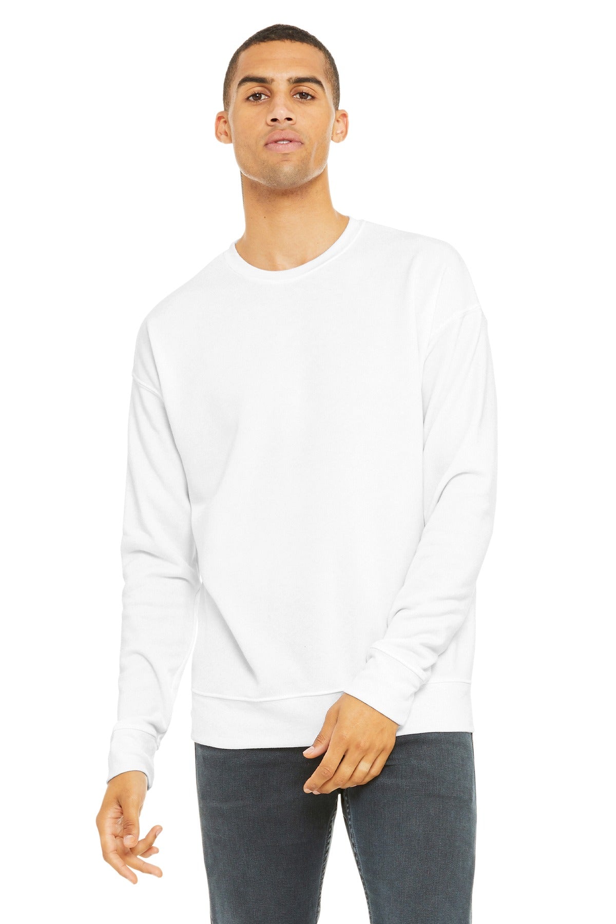 Custom Embroidery or DTF Print - BELLA+CANVAS  ®  Unisex Sponge Fleece Drop Shoulder Sweatshirt. BC3945