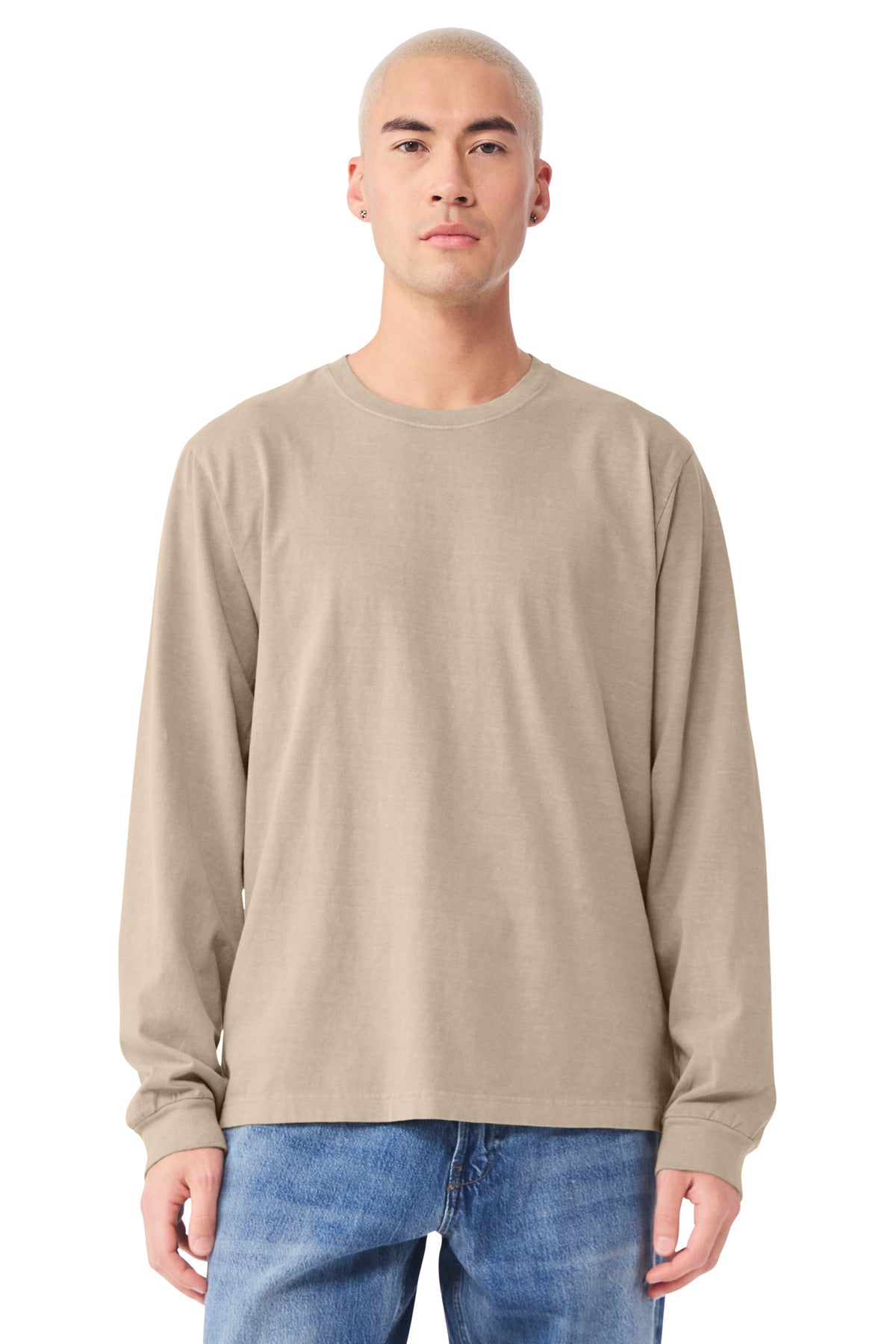 Custom Embroidery or DTF Print - BELLA+CANVAS ®  Unisex Heavyweight Garment-Dyed Long Sleeve Tee BC4851GD