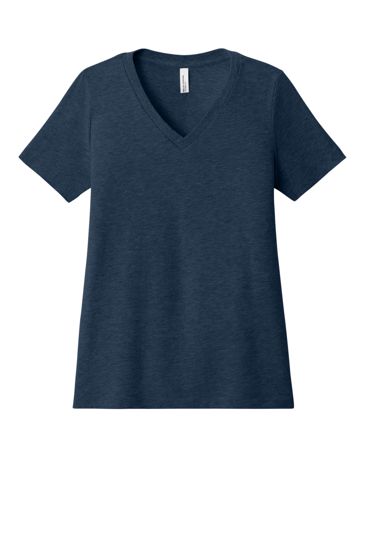 Custom Embroidery or DTF Print - BELLA+CANVAS ®  Women's Relaxed Heather CVC V-Neck Tee BC6405CVC