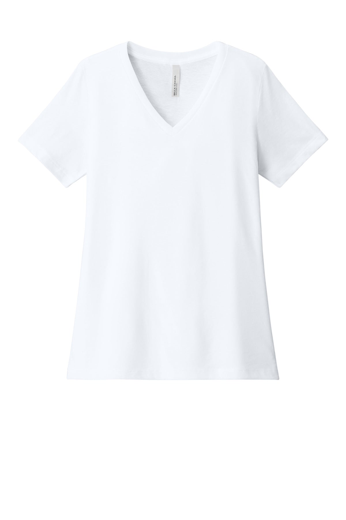Custom Embroidery or DTF Print - BELLA+CANVAS ®  Women's Relaxed Heather CVC V-Neck Tee BC6405CVC