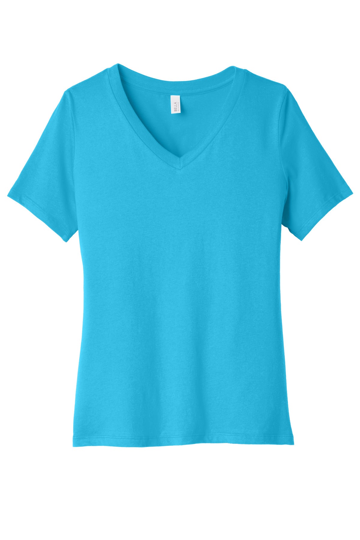 Custom Embroidery or DTF Print - BELLA+CANVAS  ®  Women's Relaxed Jersey Short Sleeve V-Neck Tee. BC6405