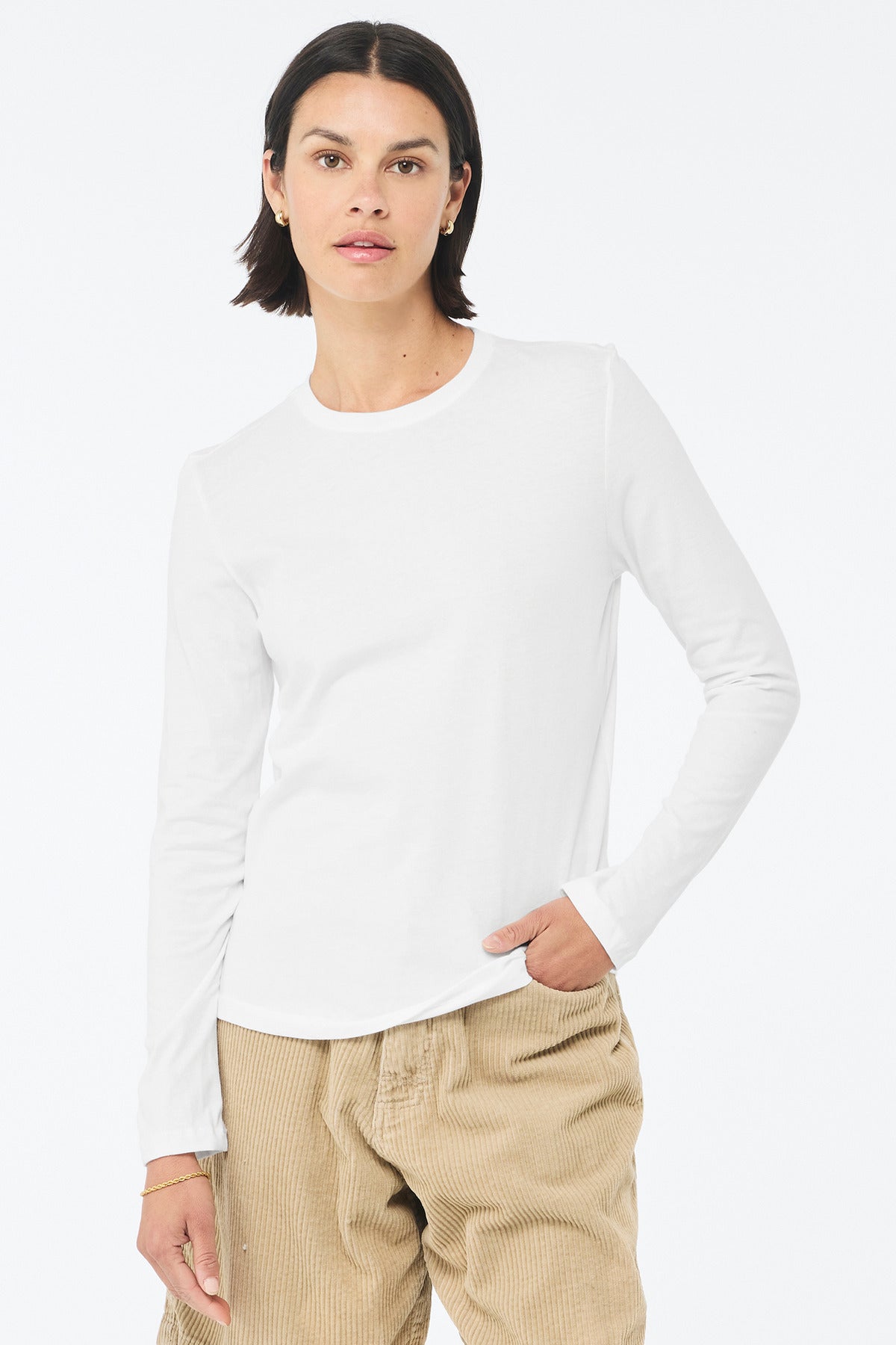 Custom Embroidery or DTF Print - BELLA+CANVAS ®  Women's Jersey Long Sleeve Tee BC6500