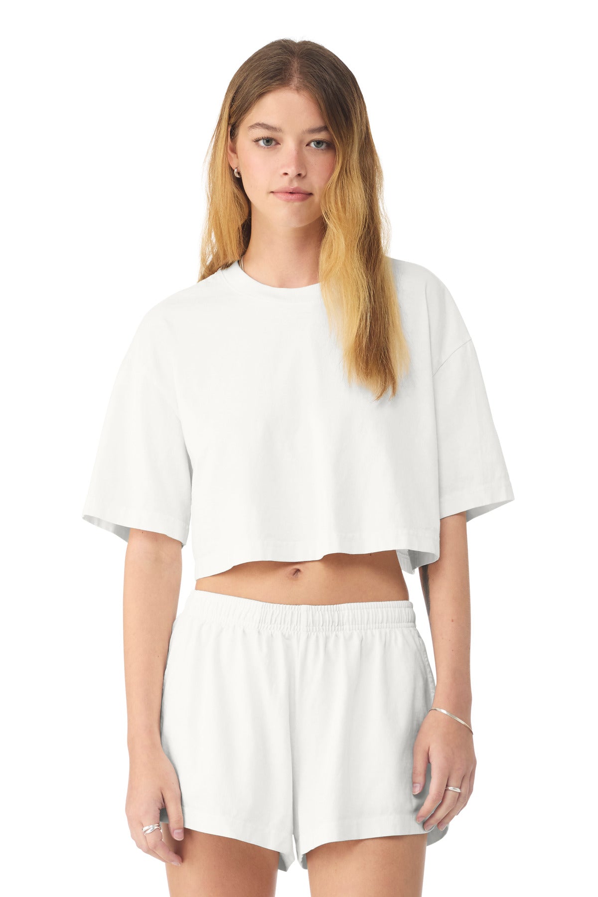 Custom Embroidery or DTF Print - BELLA+CANVAS ®  Women's Heavyweight Garment-Dyed Cropped Tee BC6882GD