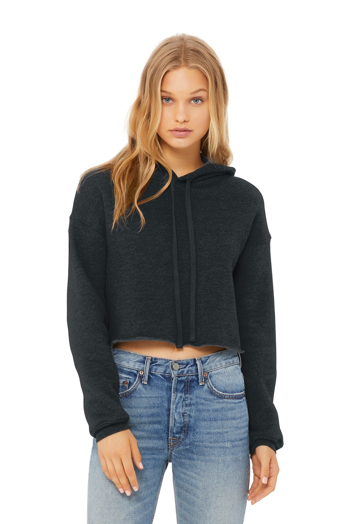 Custom Embroidery or DTF Print - BELLA+CANVAS  ®  Women's Sponge Fleece Cropped Fleece Hoodie. BC7502