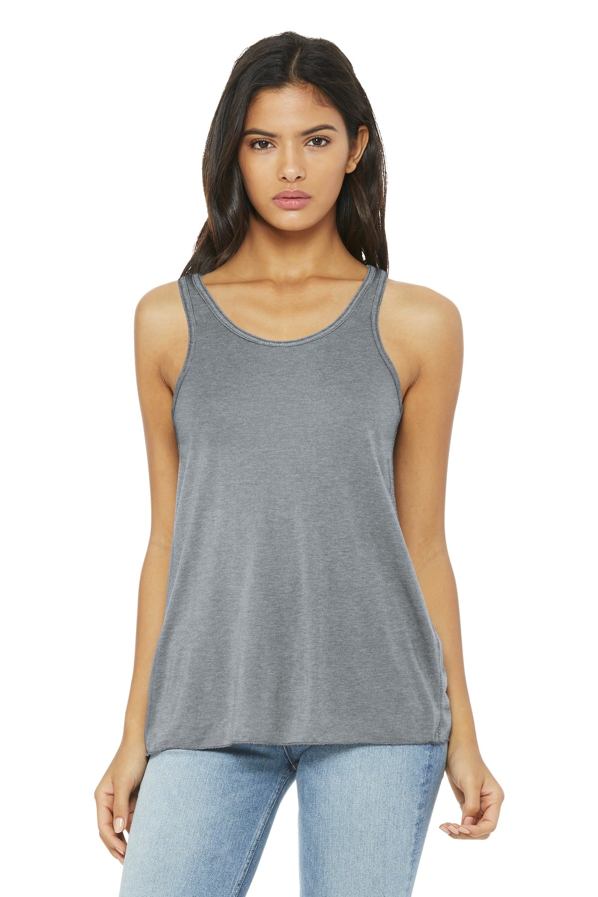 Custom Embroidery or DTF Print - BELLA+CANVAS  ®  Women's Flowy Racerback Tank. BC8800