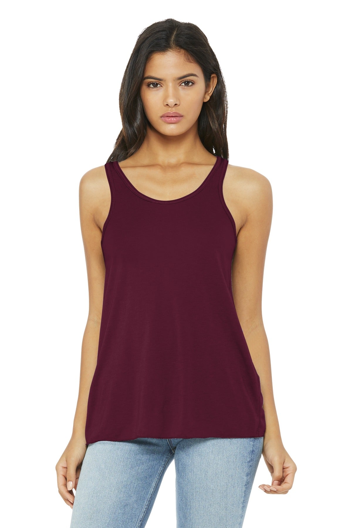 Custom Embroidery or DTF Print - BELLA+CANVAS  ®  Women's Flowy Racerback Tank. BC8800