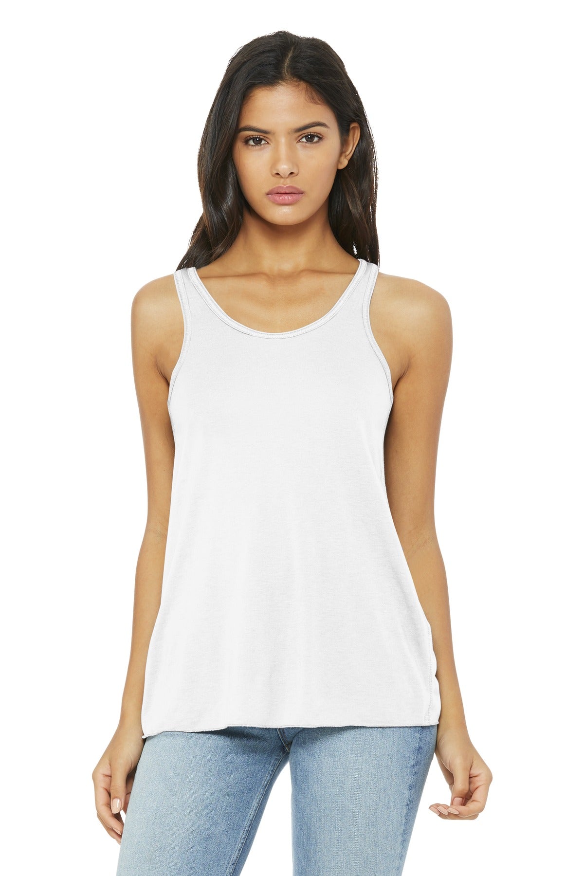 Custom Embroidery or DTF Print - BELLA+CANVAS  ®  Women's Flowy Racerback Tank. BC8800