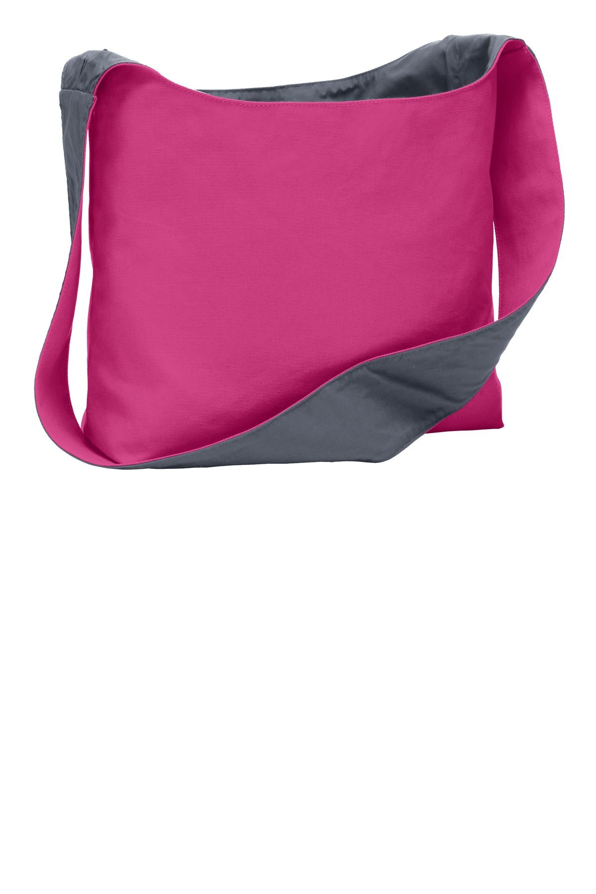 Custom Embroidery or DTF Print - Port Authority ®  Cotton Canvas Sling Bag. BG405