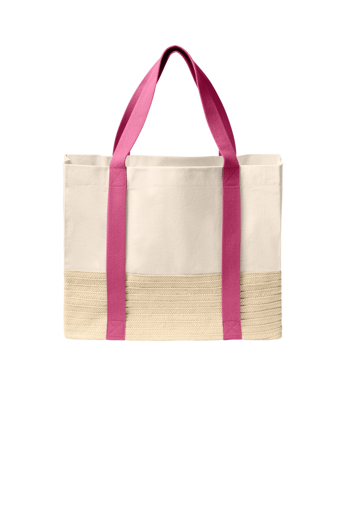 Custom Embroidery or DTF Print - Port Authority ®  Straw Market Tote BG450