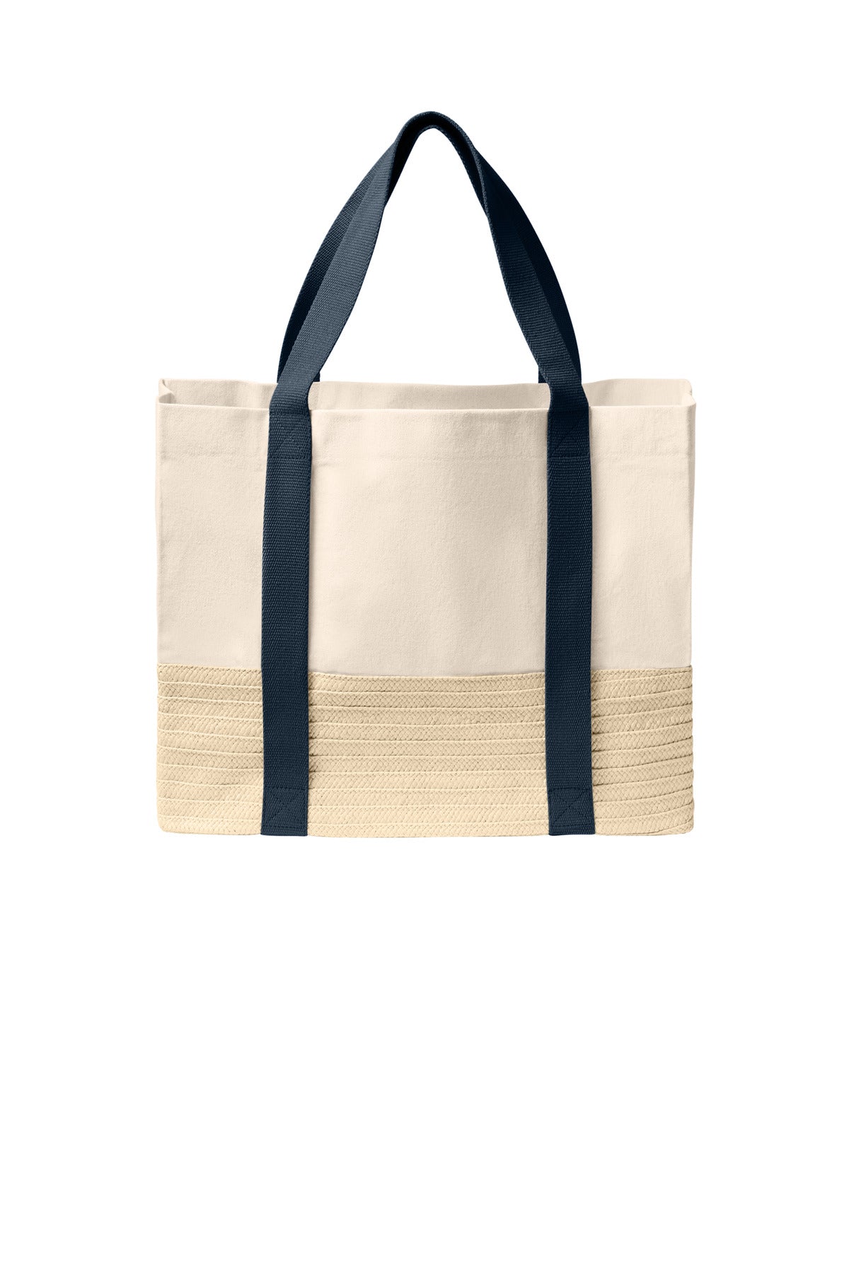 Custom Embroidery or DTF Print - Port Authority ®  Straw Market Tote BG450