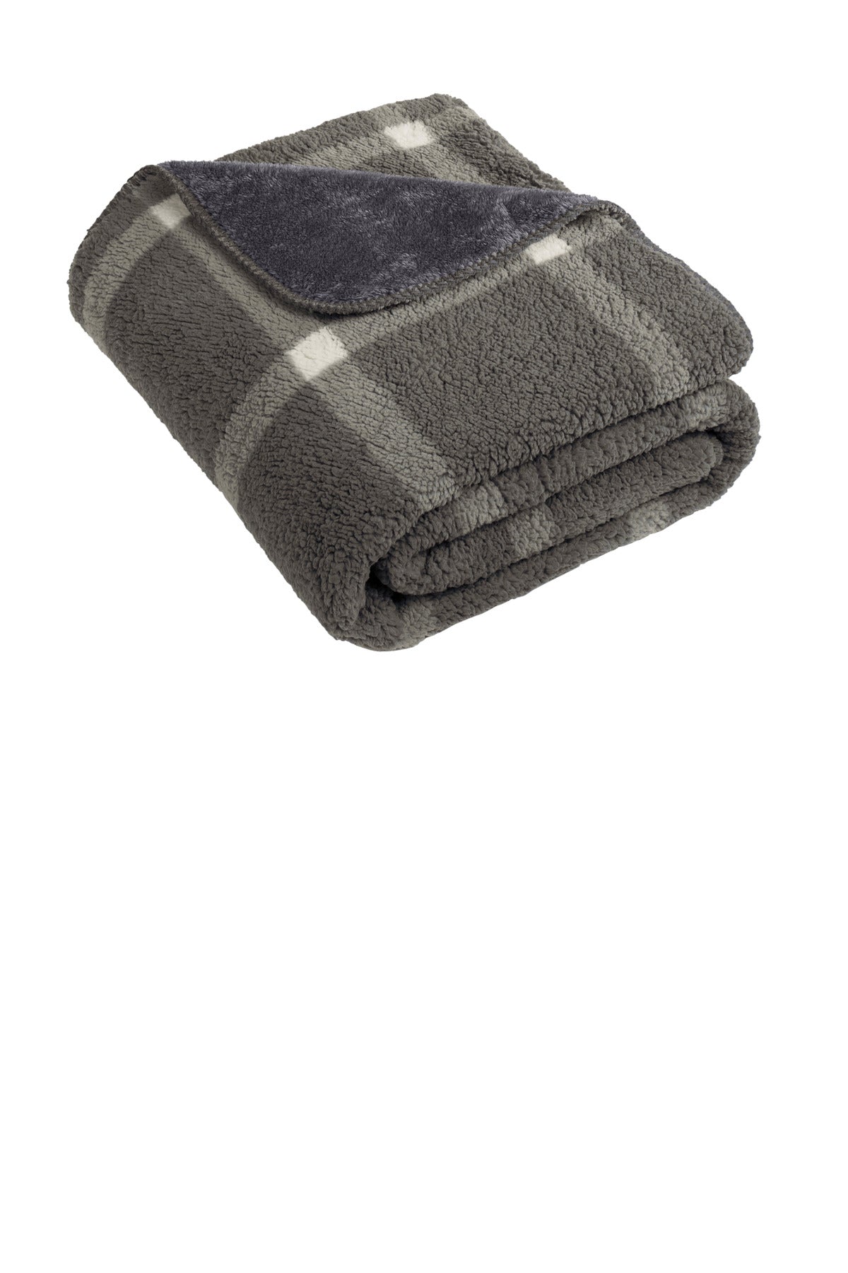 Custom Embroidery or DTF Print - Port Authority ®  Double-Sided Sherpa/Plush Blanket BP48