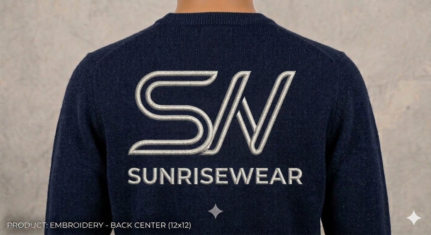 Back Center - 12in x 12in Embroidery