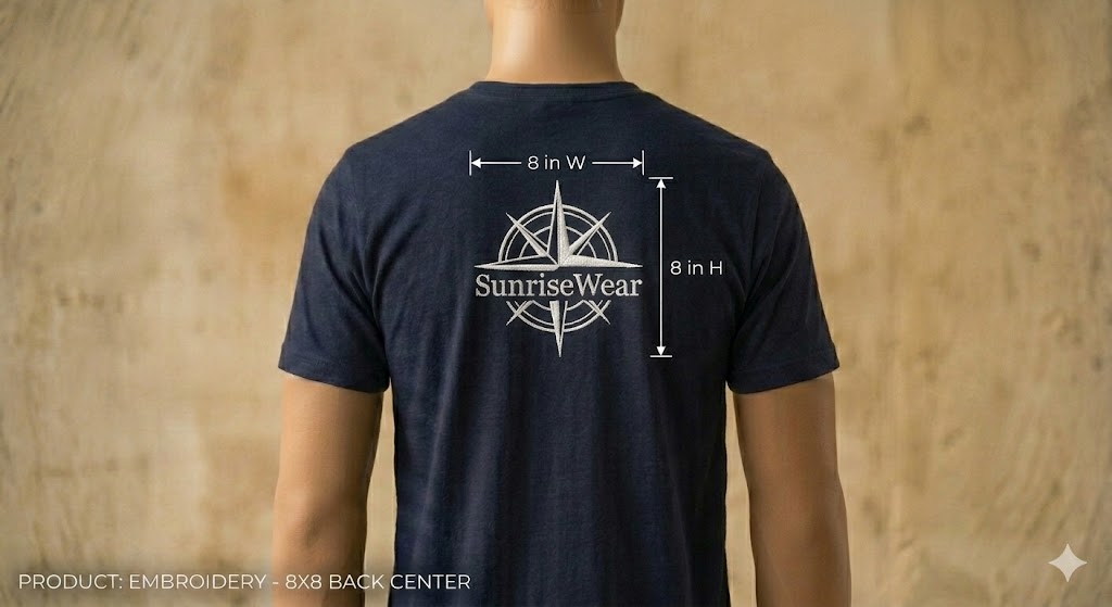 Back Center - 8in x 8in Embroidery