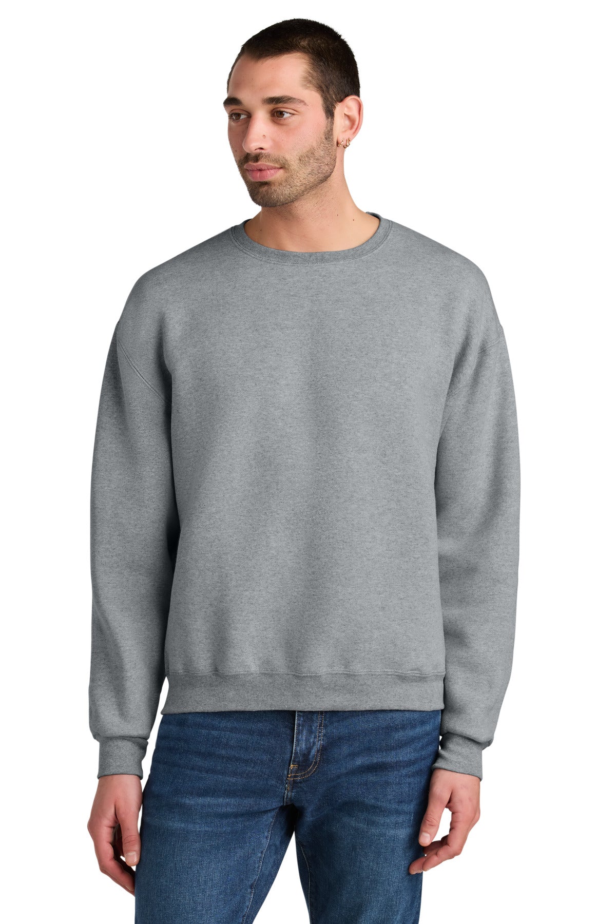 Custom Embroidery or DTF Print - Jerzees Rugged ™  Unisex Crewneck Sweatshirt C12M