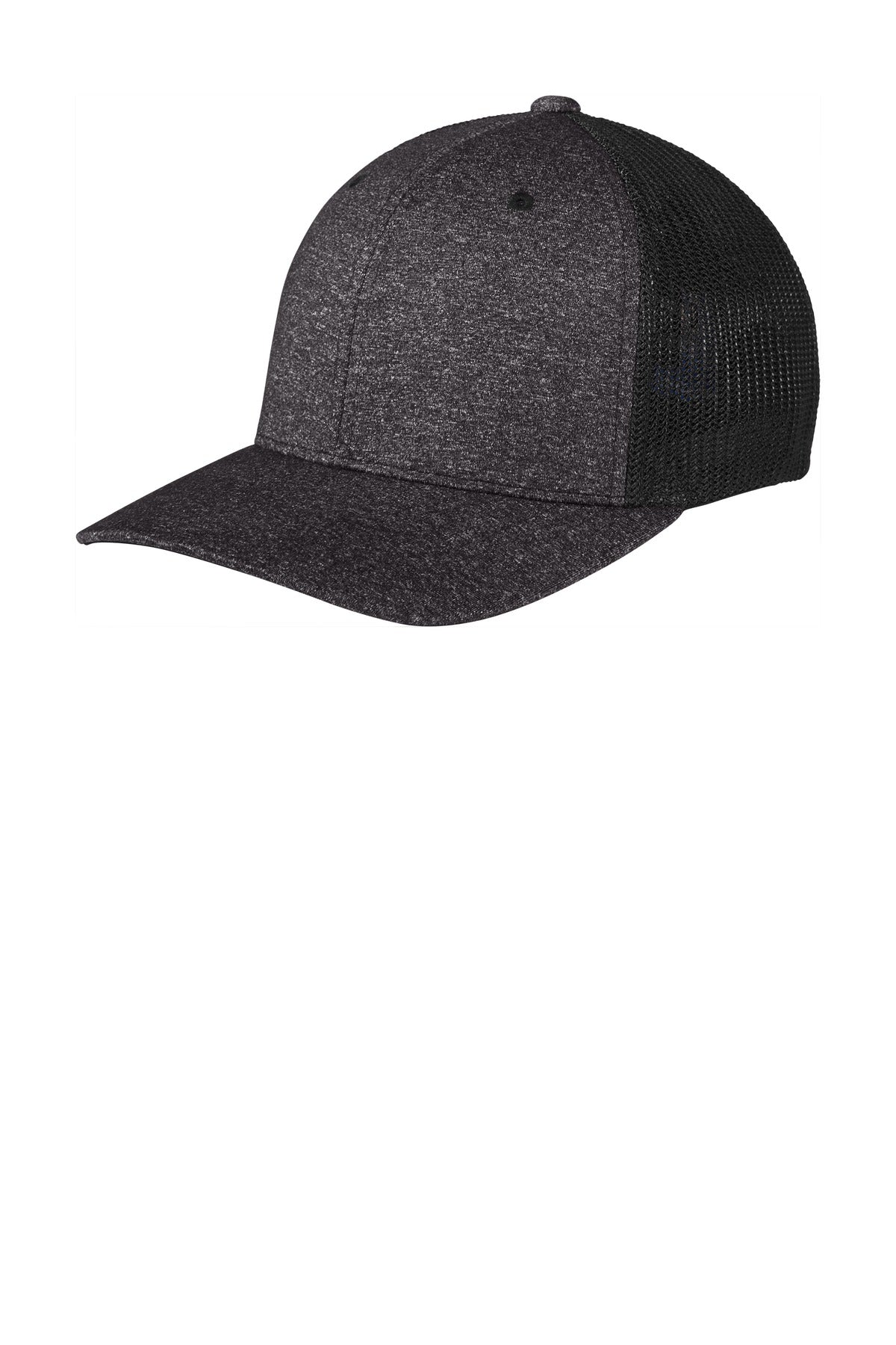 Custom Embroidery or DTF Print - Port Authority  ®  Flexfit  ®  Melange Mesh Back Trucker Cap C302