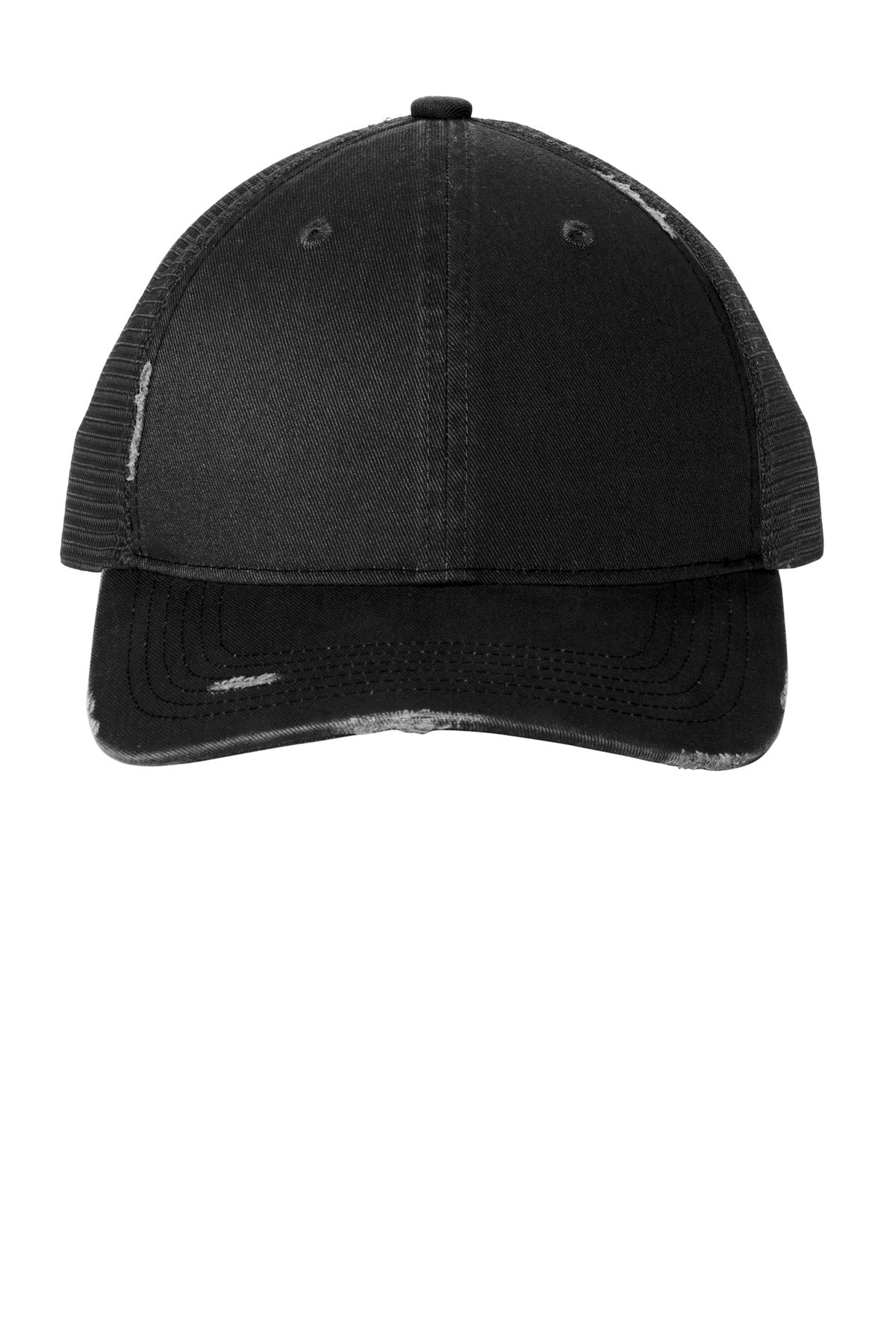 Custom Embroidery or DTF Print - Port Authority ®  Distressed Mesh Back Cap C600