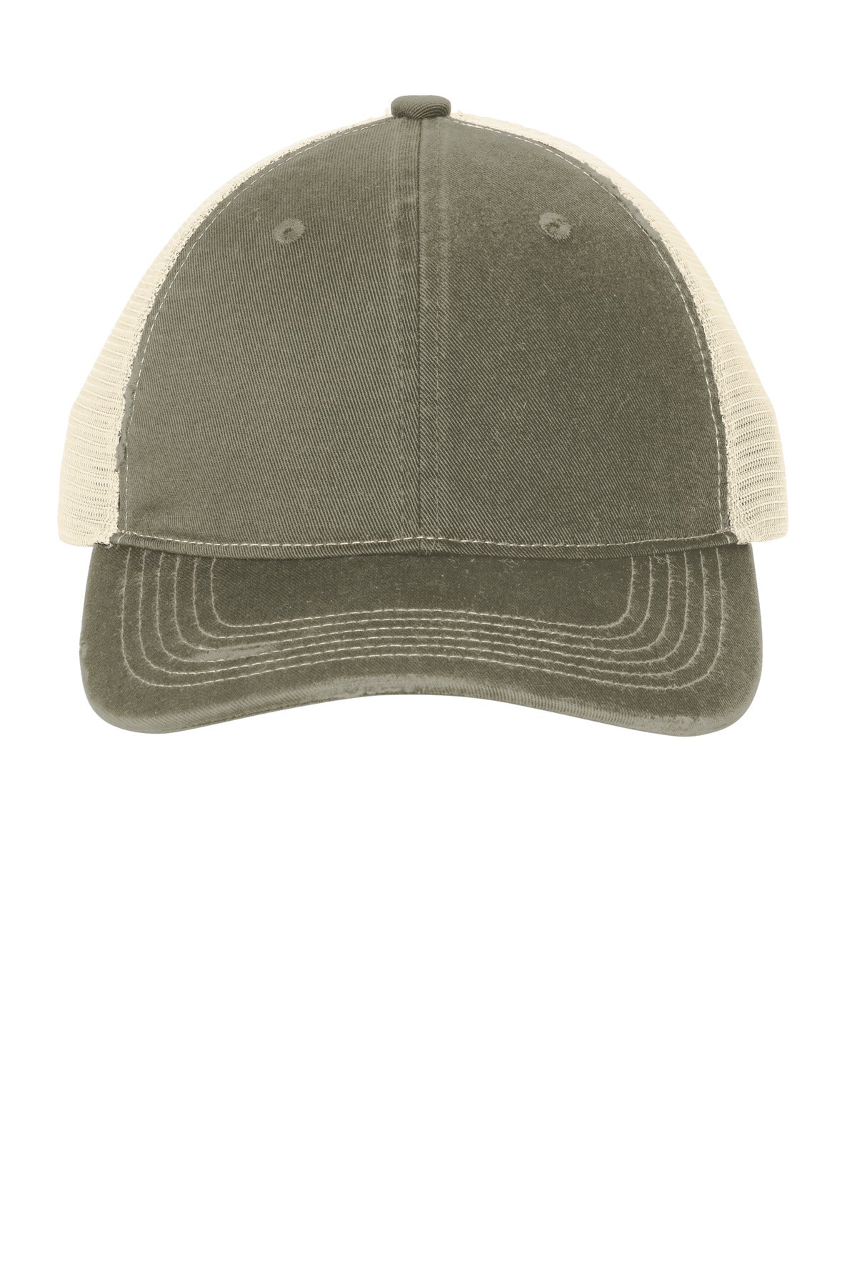 Custom Embroidery or DTF Print - Port Authority ®  Distressed Mesh Back Cap C600
