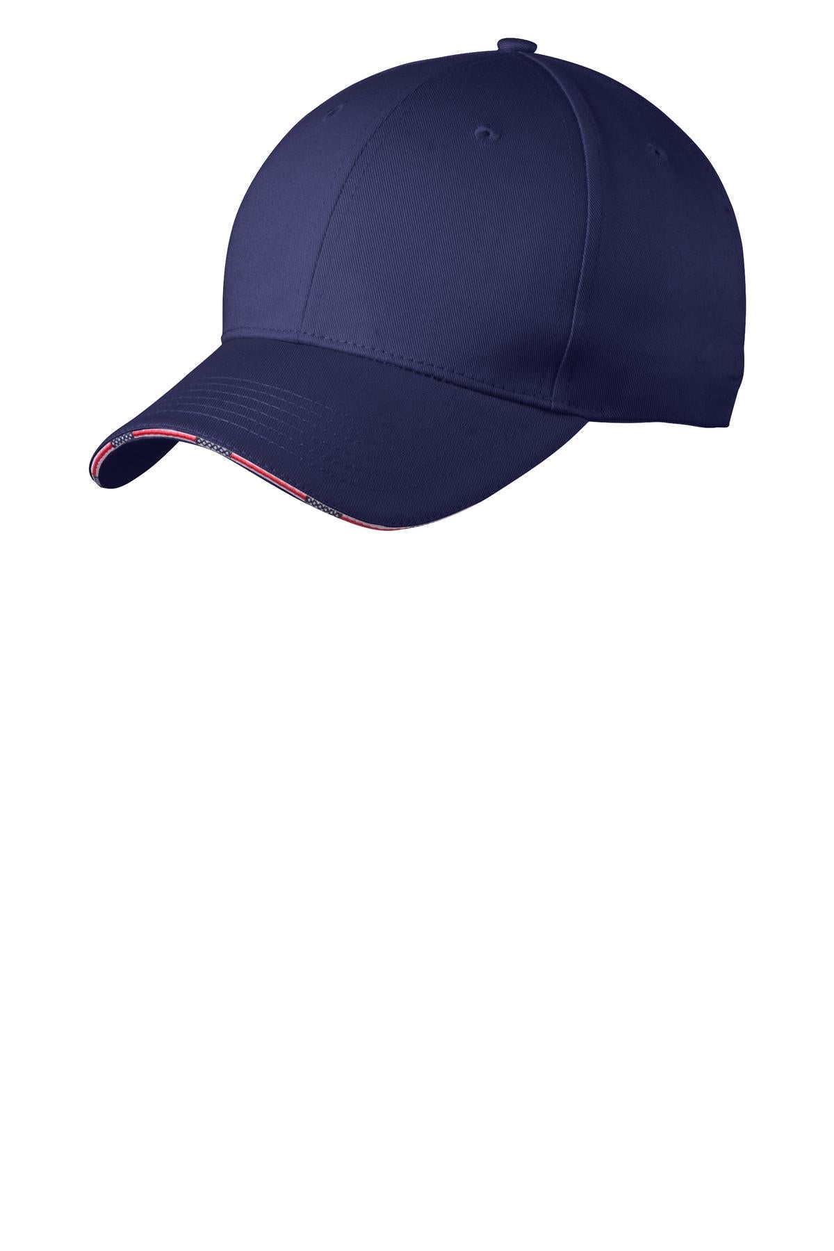 Custom Embroidery or DTF Print - Port Authority ®  Americana Flag Sandwich Cap. C829