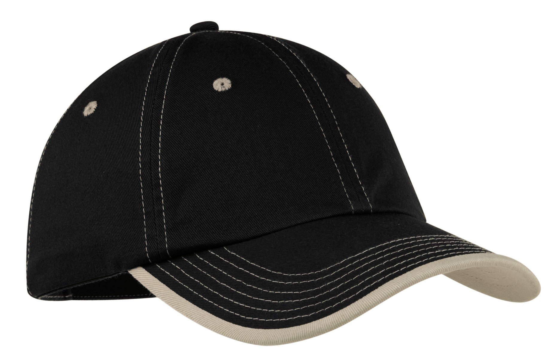Custom Embroidered - Port Authority ®  Vintage Washed Contrast Stitch Cap.  C835