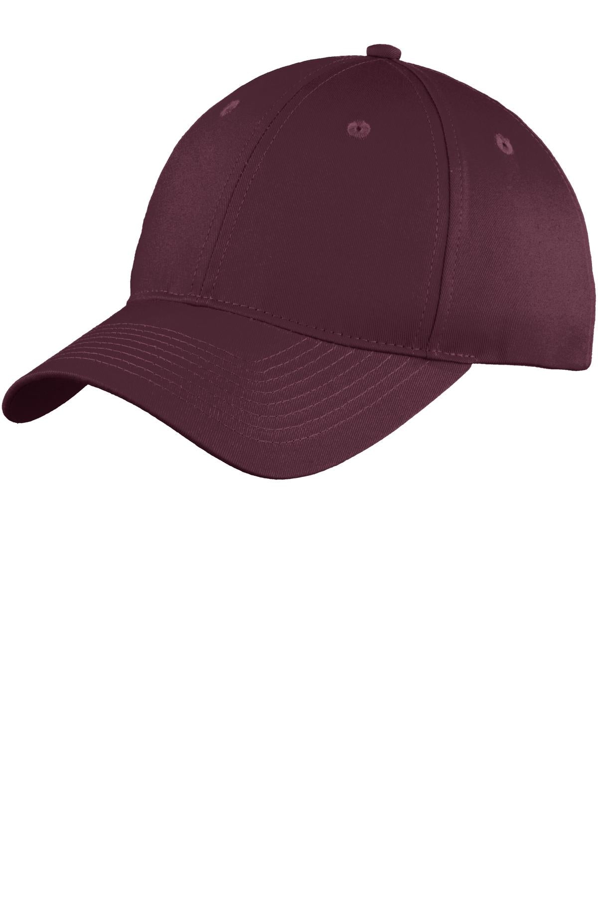 Custom Embroidery or DTF Print - Port Authority ®  Six-Panel Unstructured Twill Cap. C914