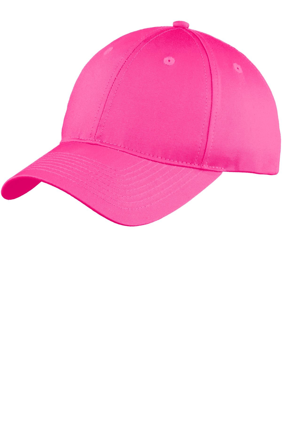 Custom Embroidery or DTF Print - Port Authority ®  Six-Panel Unstructured Twill Cap. C914