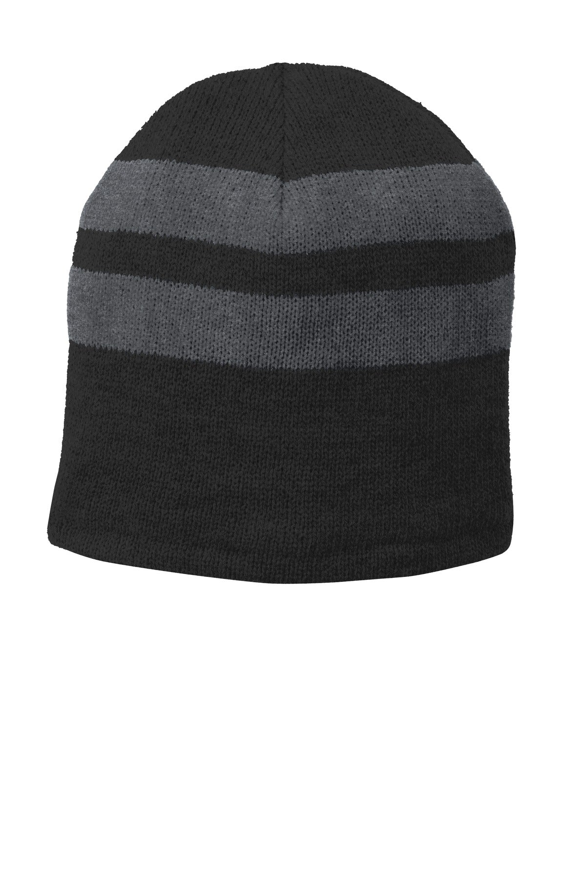 Custom Embroidered - Port & Co ™  Fleece-Lined Striped Beanie Cap. C922