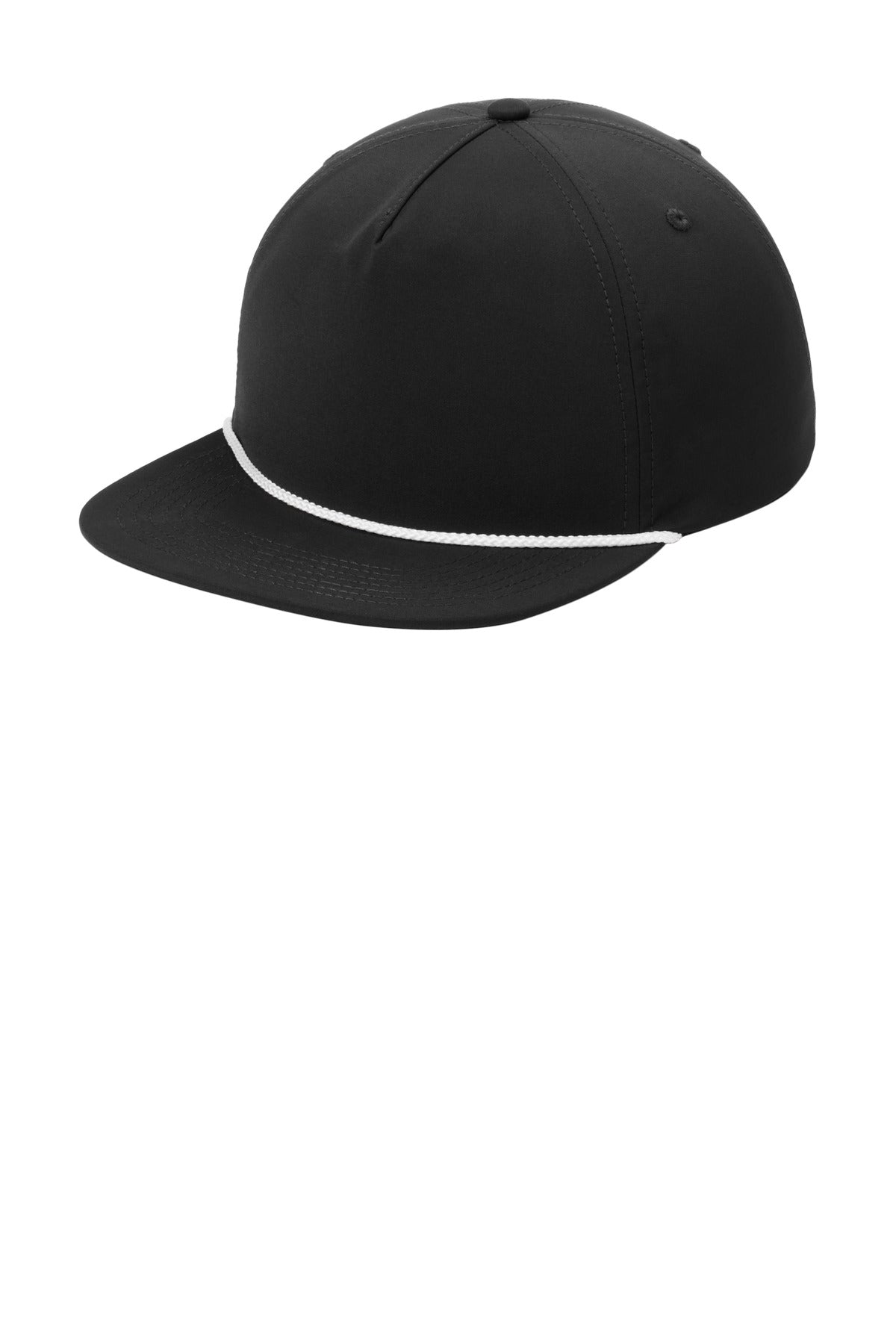 Custom Embroidery or DTF Print - Port Authority ®  5-Panel Poly Rope Cap C981