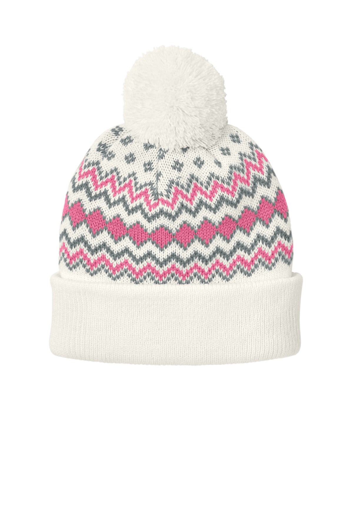 Custom Embroidery or DTF Print - Port Authority ®  Alpine Pom Beanie C991