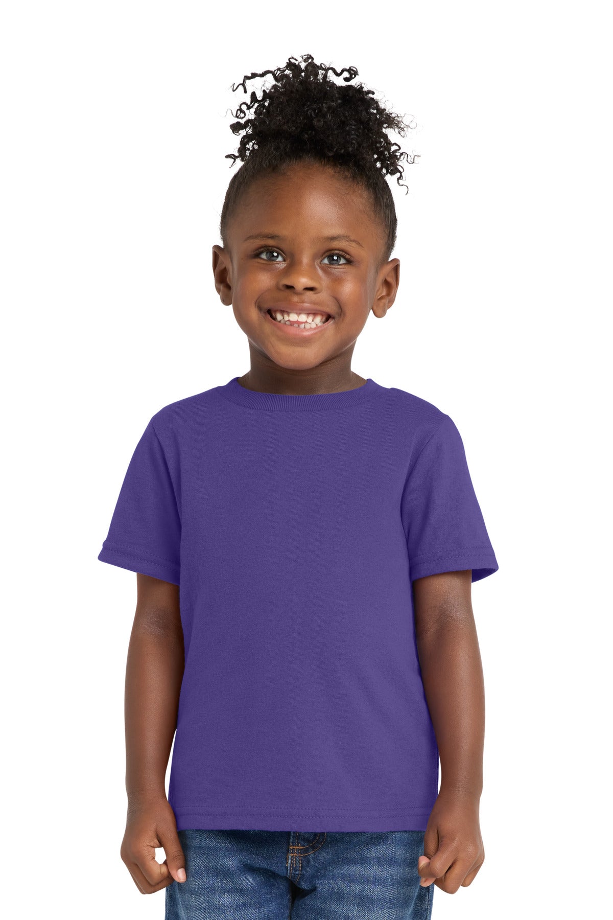 Custom Embroidery or DTF Print - Port & Co ®  Toddler Core Cotton Tee. CAR54T