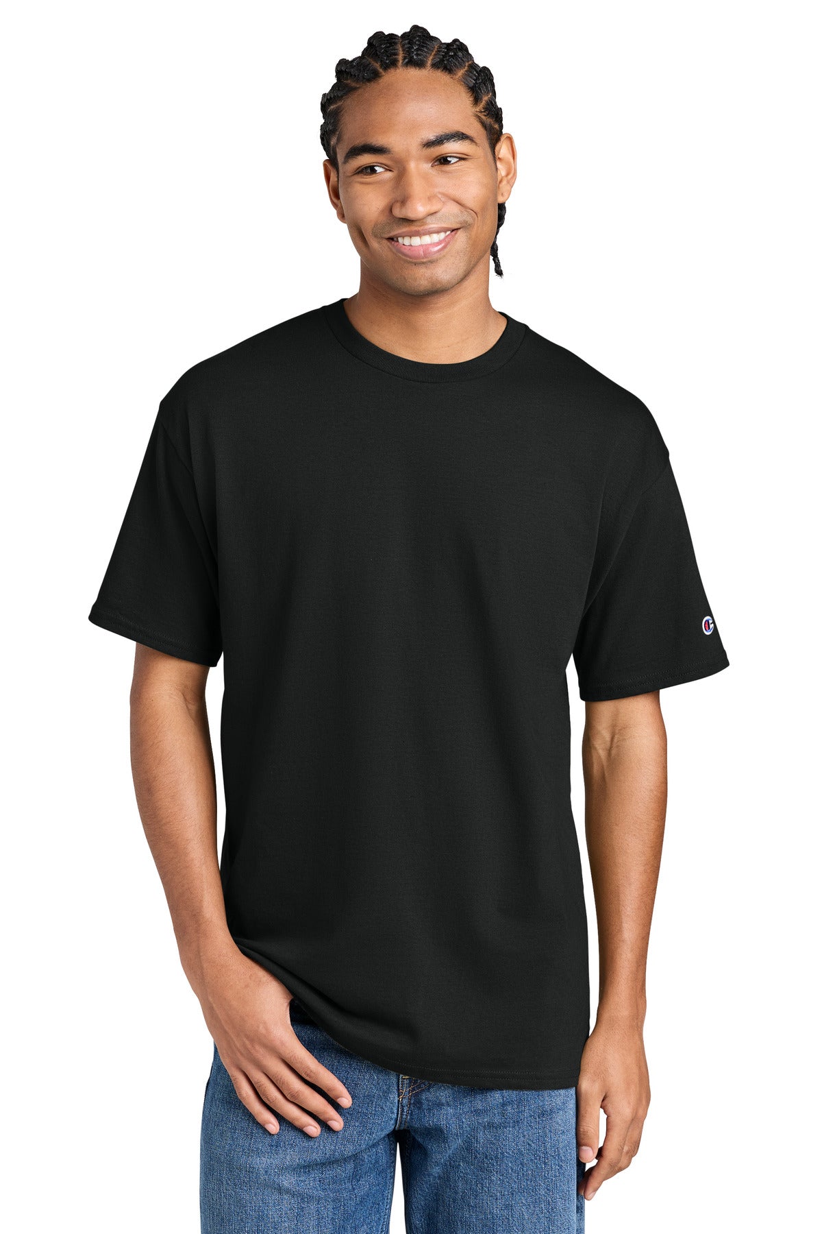 Custom Embroidery or DTF Print - Champion ®  Jersey Short Sleeve Tee CH1000