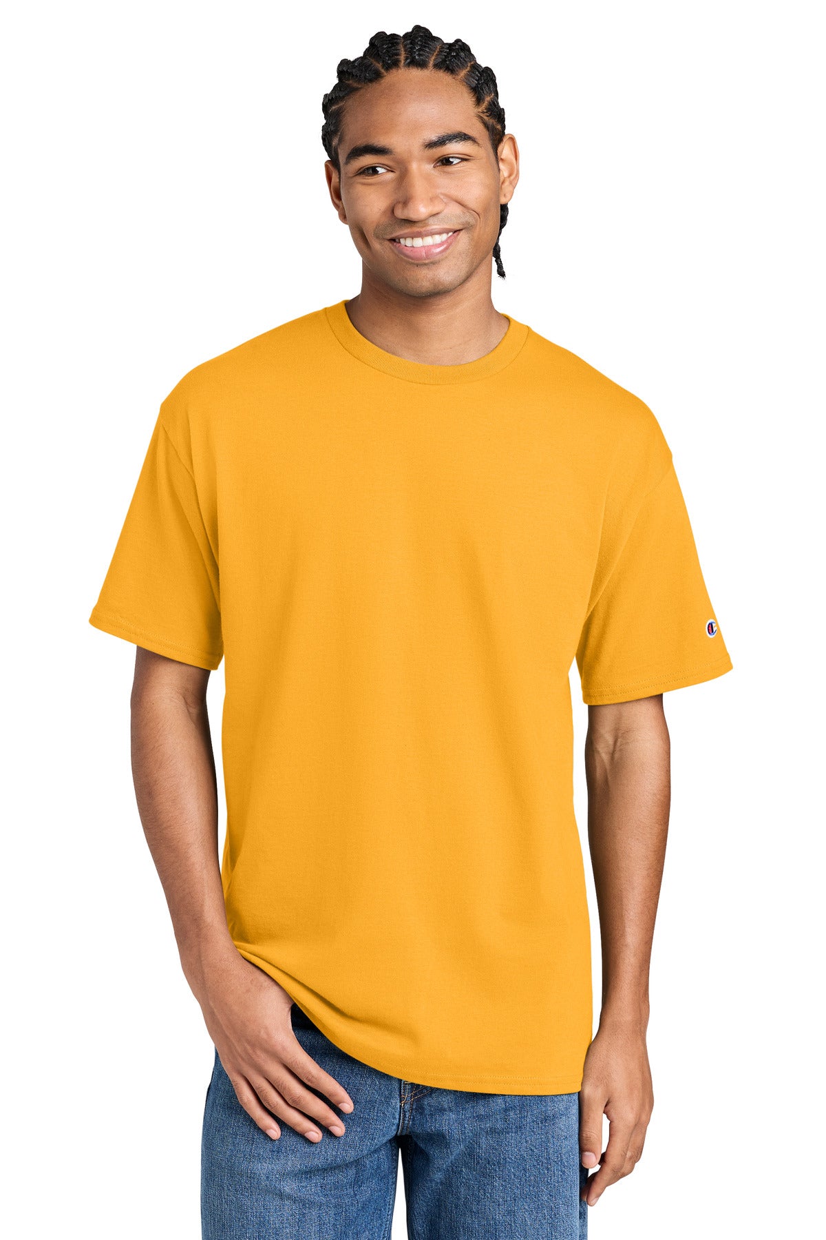Custom Embroidery or DTF Print - Champion ®  Jersey Short Sleeve Tee CH1000