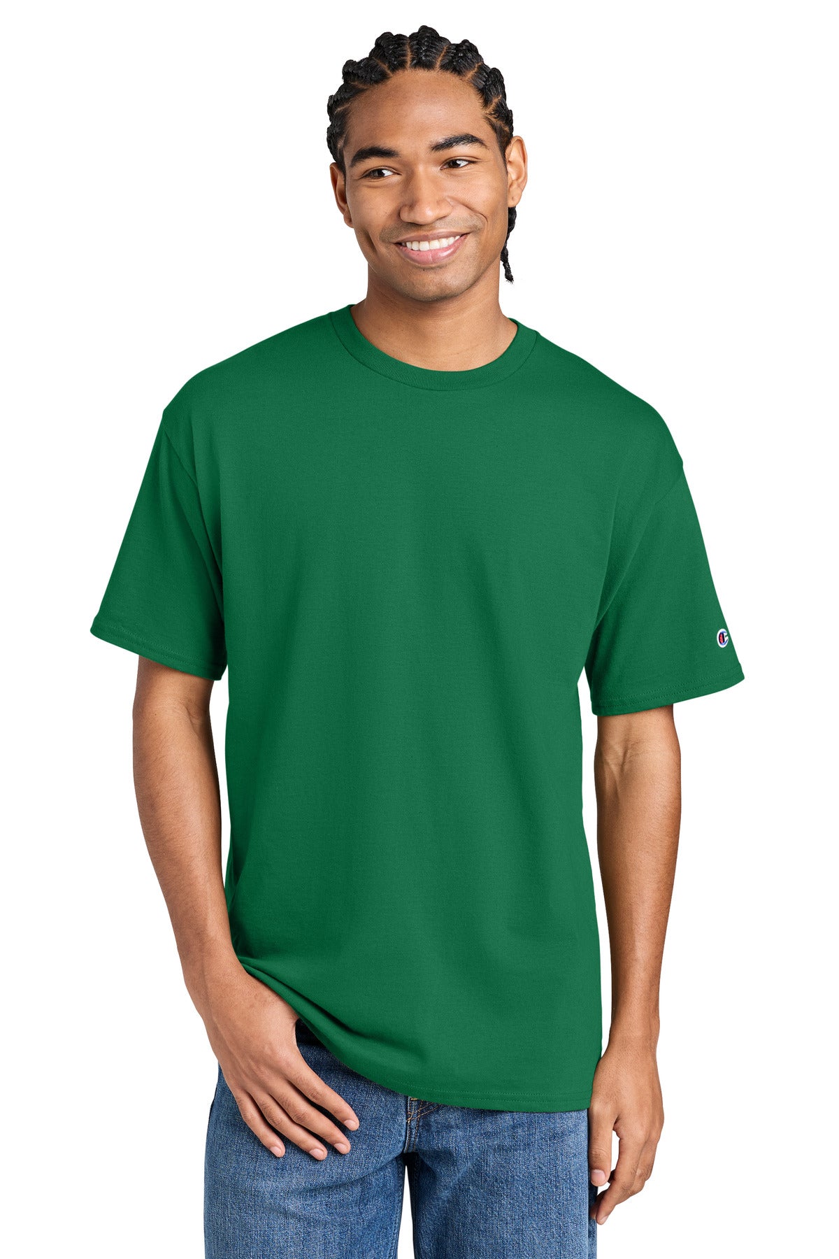 Custom Embroidery or DTF Print - Champion ®  Jersey Short Sleeve Tee CH1000