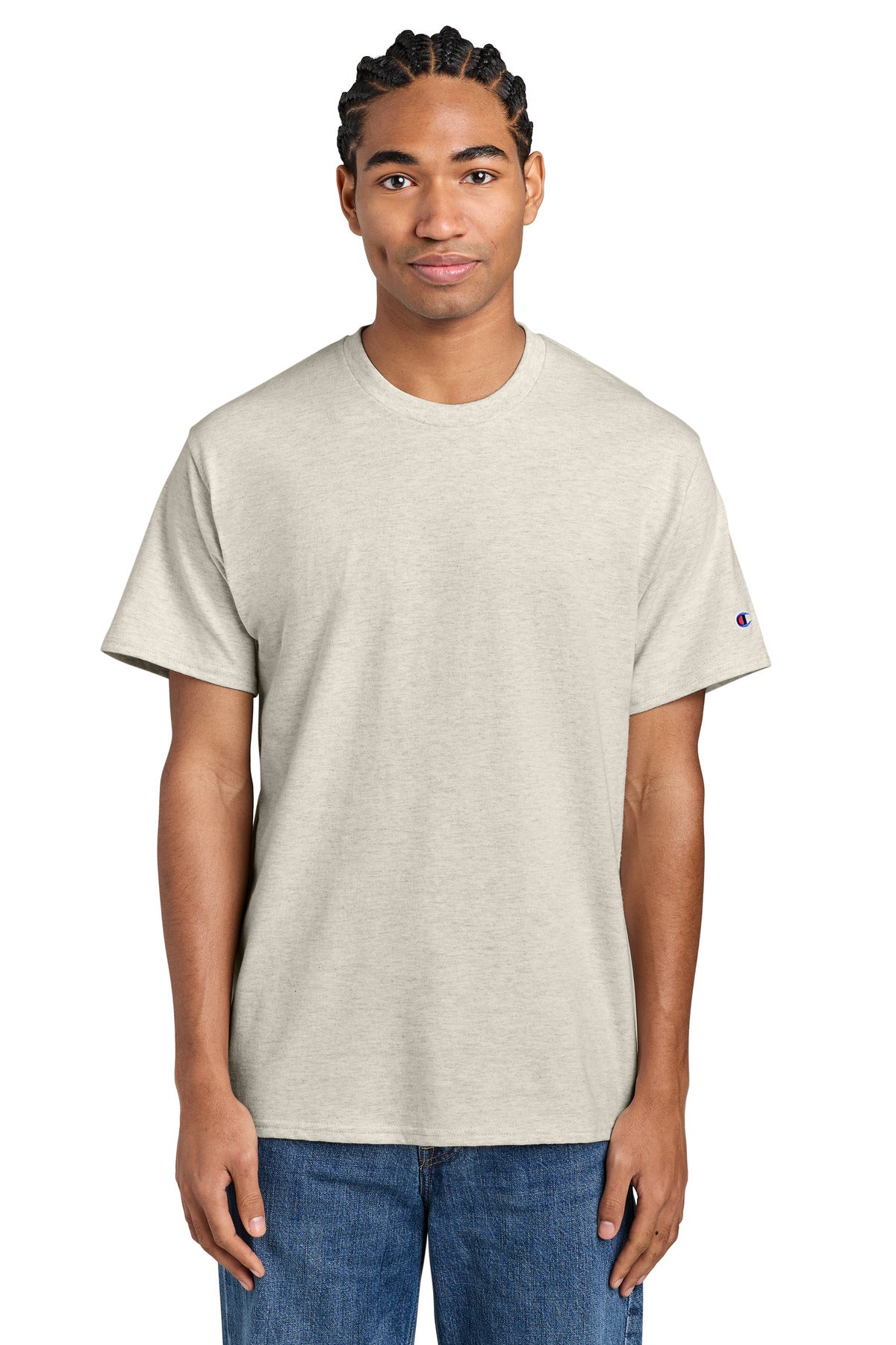 Custom Embroidery or DTF Print - Champion ®  Jersey Short Sleeve Tee CH1000