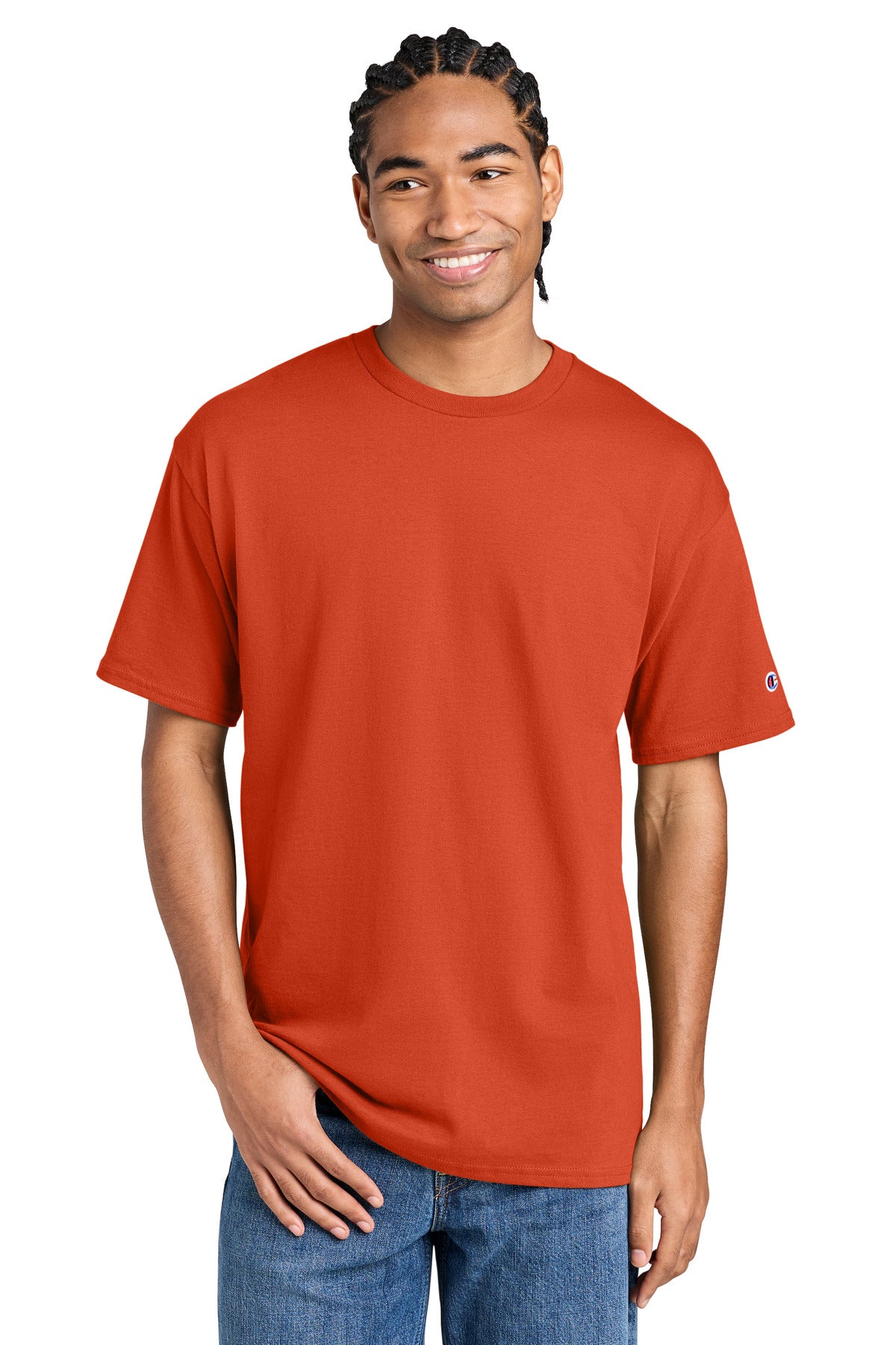 Custom Embroidery or DTF Print - Champion ®  Jersey Short Sleeve Tee CH1000