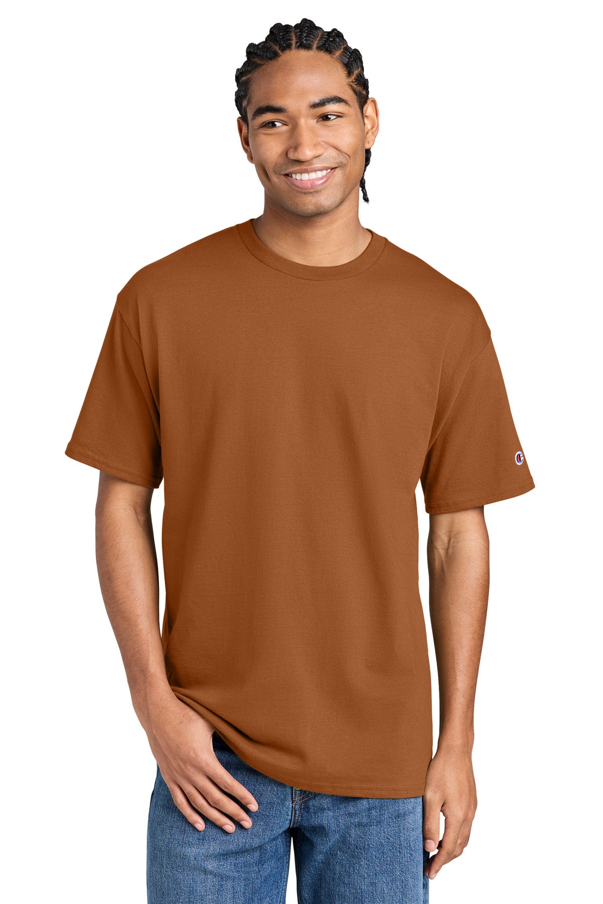 Custom Embroidery or DTF Print - Champion ®  Jersey Short Sleeve Tee CH1000