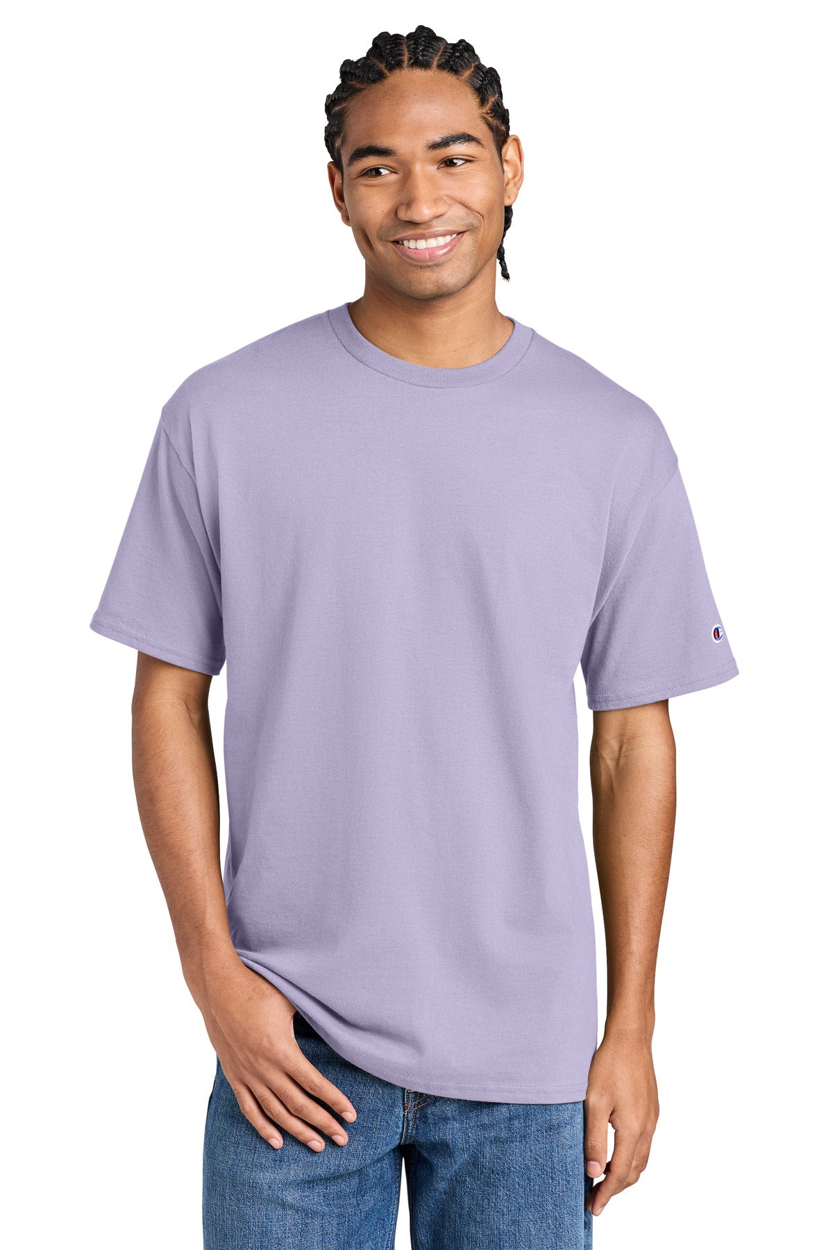 Custom Embroidery or DTF Print - Champion ®  Jersey Short Sleeve Tee CH1000