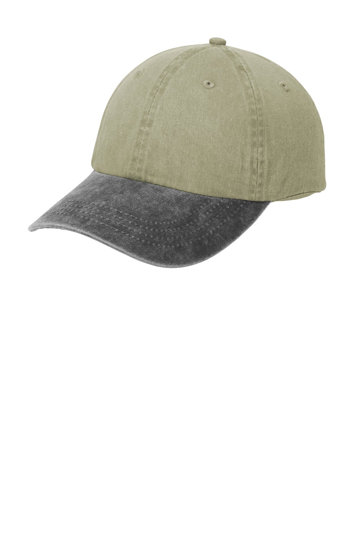 Custom Embroidered - Port & Co ™  Two-Tone Pigment-Dyed Cap.  CP83