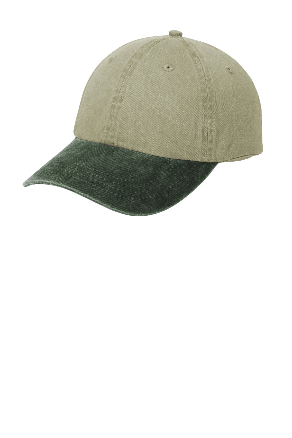 Custom Embroidered - Port & Co ™  Two-Tone Pigment-Dyed Cap.  CP83