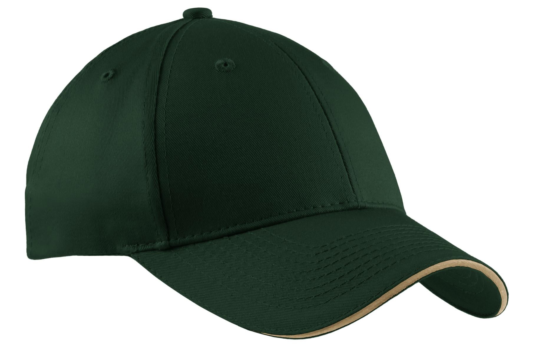 Custom Embroidery or DTF Print - Port Authority ®  Cotton Twill Sandwich Bill Cap.  CP85
