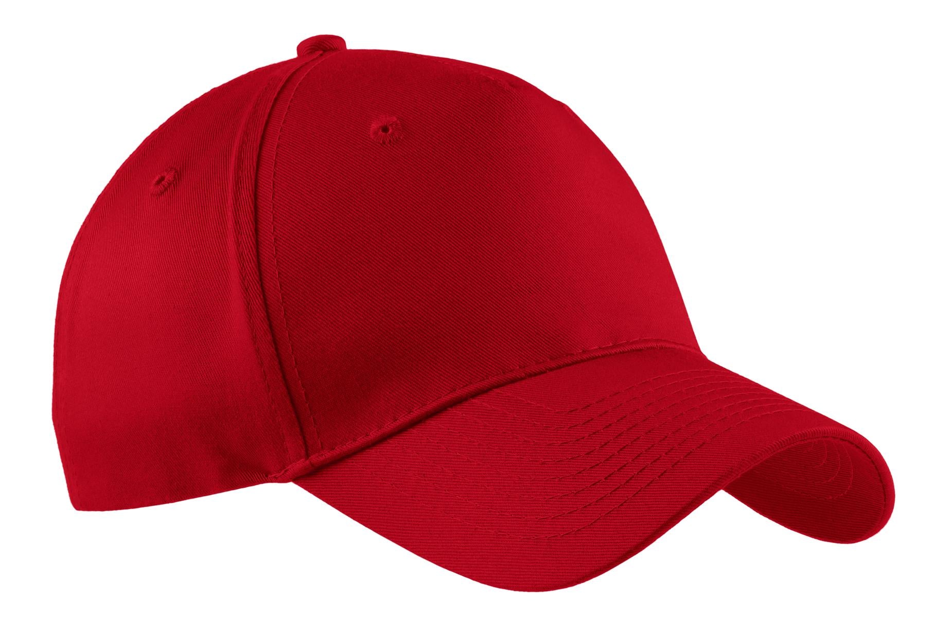Custom Embroidery or DTF Print - Port Authority ®  Five-Panel Twill Cap.  CP86