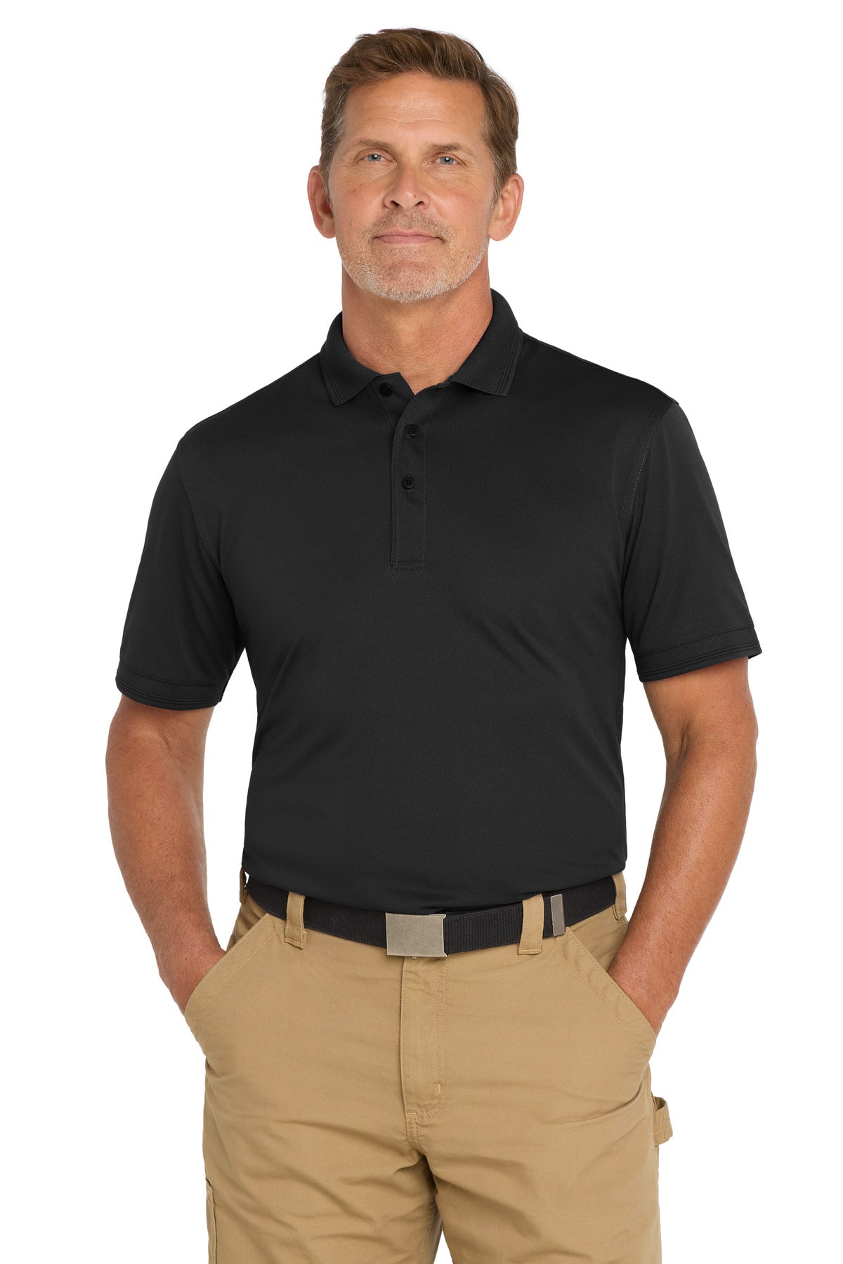 Custom Embroidery or DTF Print - CornerStone  ®  Industrial Snag-Proof Pique Polo. CS4020
